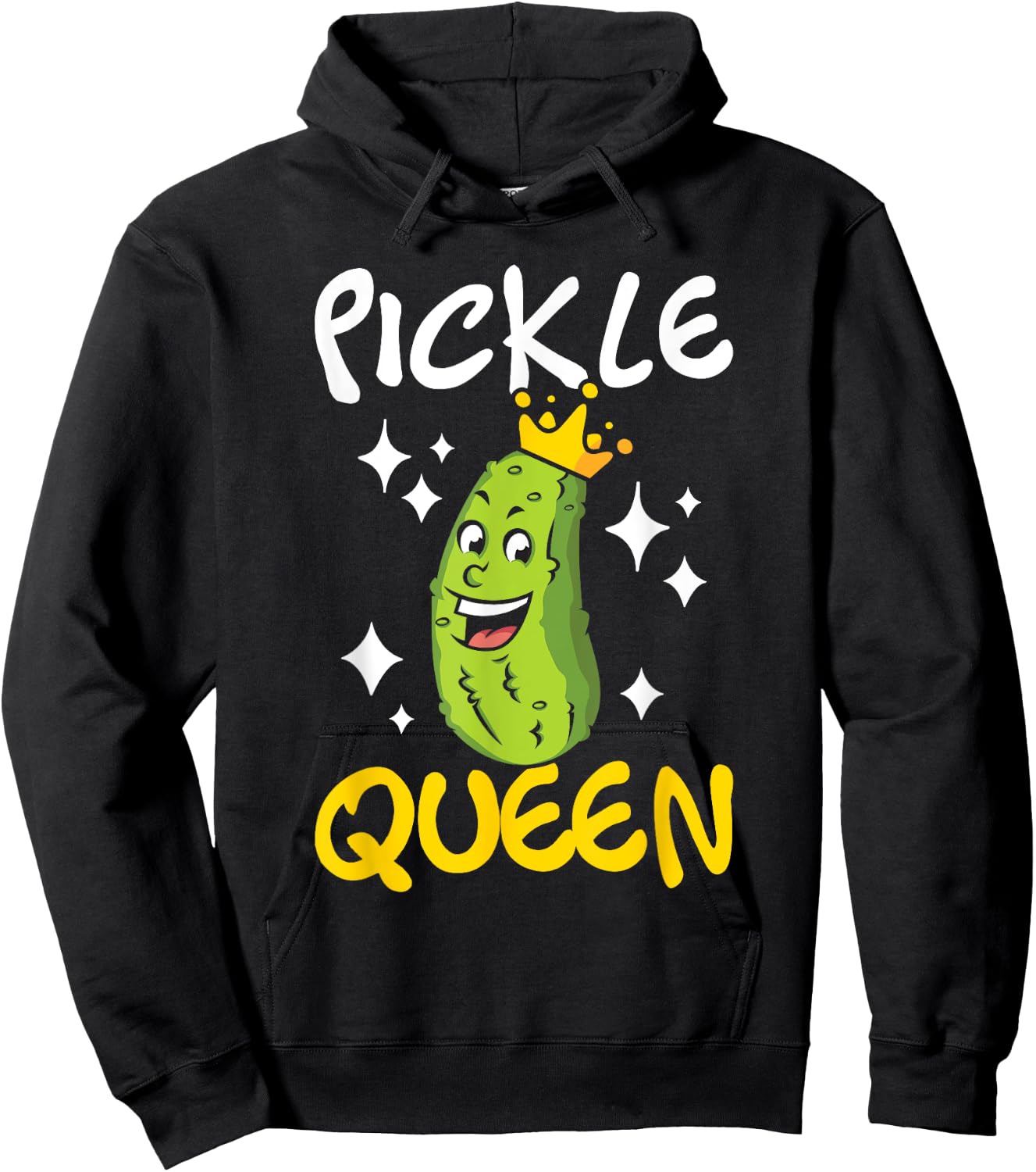 Pickle Queen - Cucumber Vegetable Vegetarian Gardener Vegan Hoodie - Hoodie | Black
