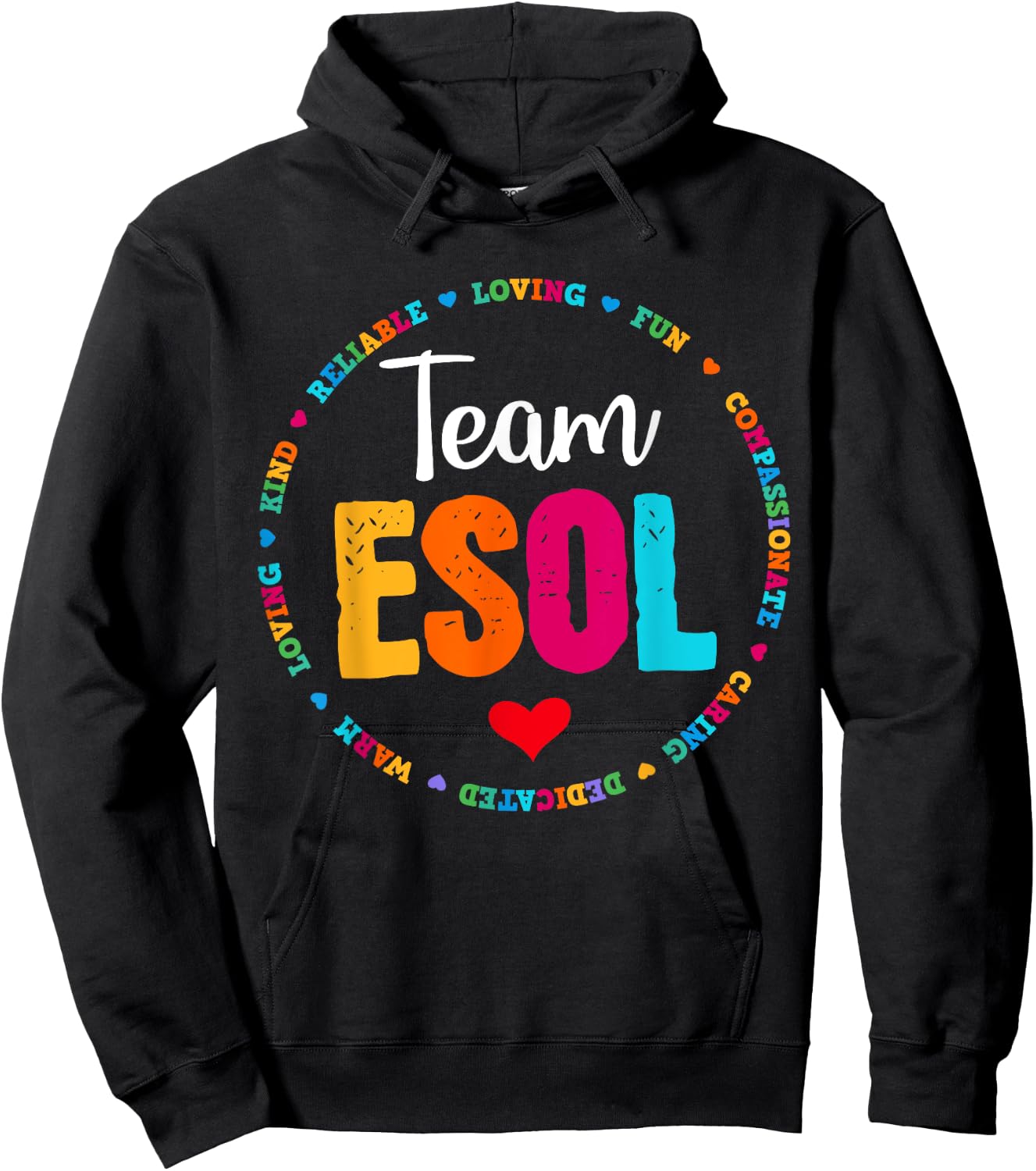Back to school Teachers Crew Students - Team ESOL Teacher Hoodie - Hoodie | Black