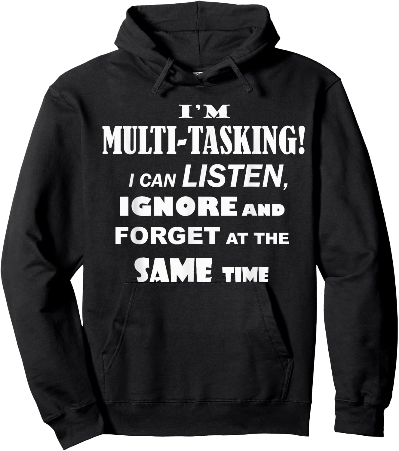 Hilarious Funny Multi-tasking Comedy Novelty Hoodie - Hoodie | Black