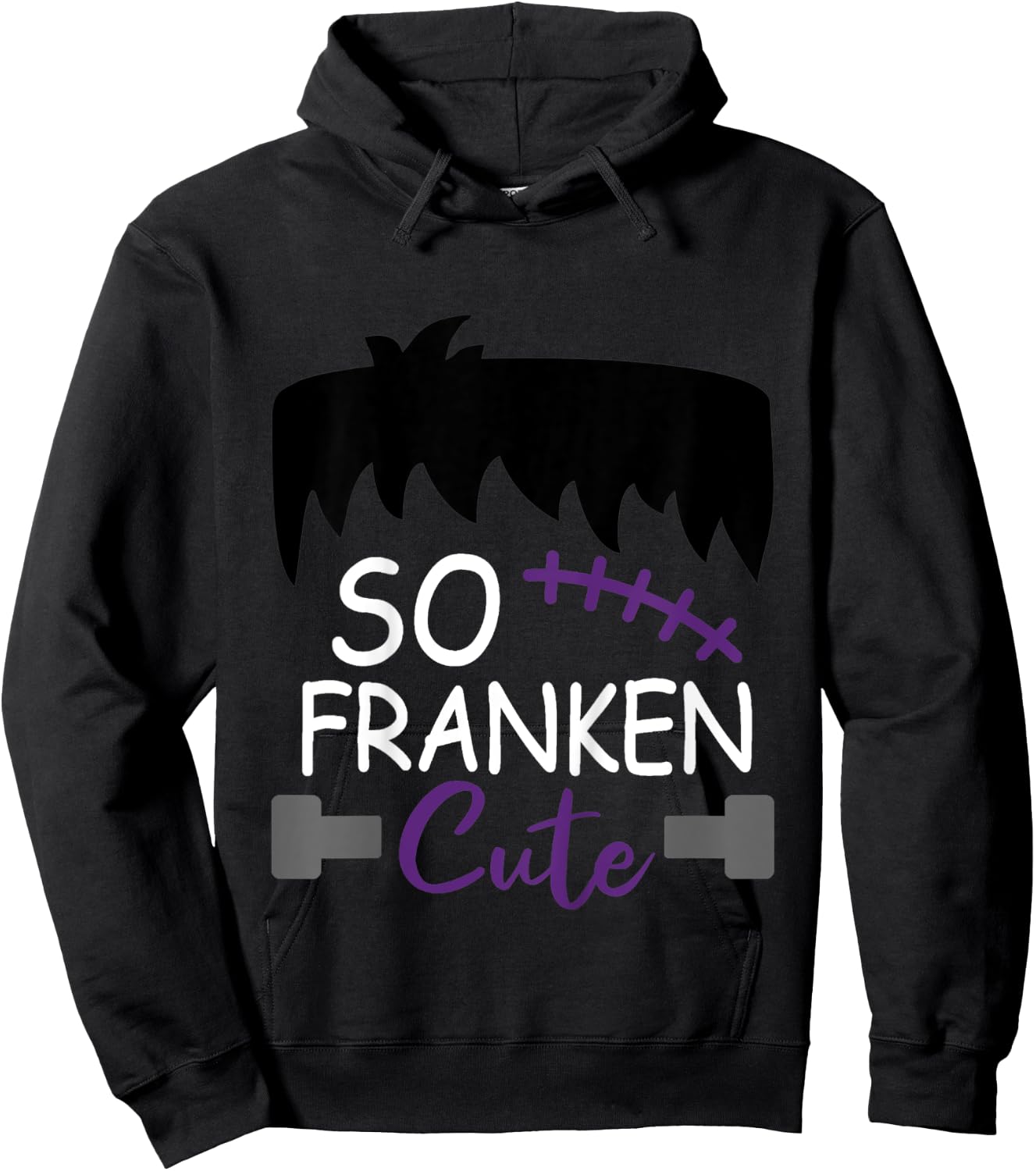 Kids So Franken Cute Toddler Boy Halloween Costume Scary Funny Hoodie - Hoodie | Black