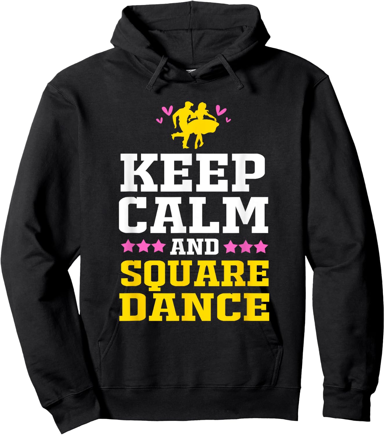 Keep Calm And Square Dance Funny Square Dancing Hoodie - Hoodie | Black