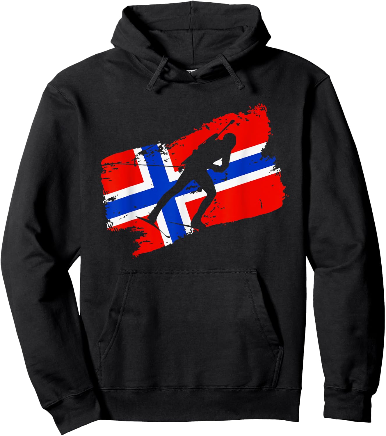 Biathlon Norway Flag Norweigan Cross Country Skiing Shooting Hoodie - Hoodie | Black