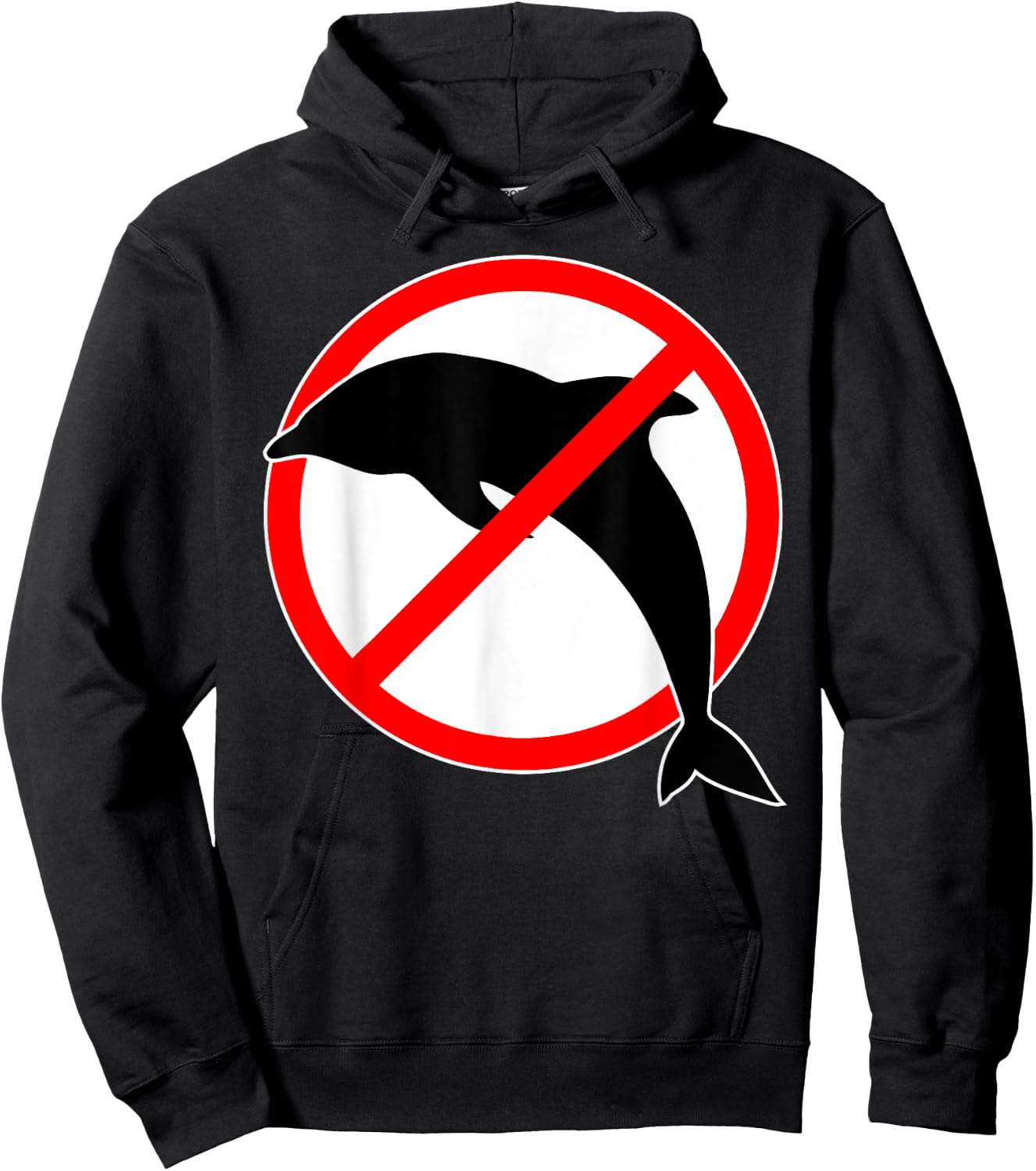 Dolphins prohibited - a dolphin is not allowed Hoodie - Hoodie | Black