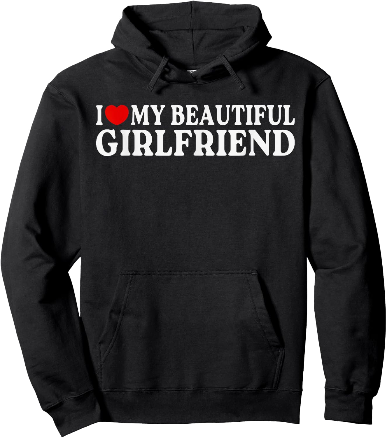 I Love Heart My Beautiful Girlfriend | MR & MRs His & Her Hoodie - Hoodie | Black
