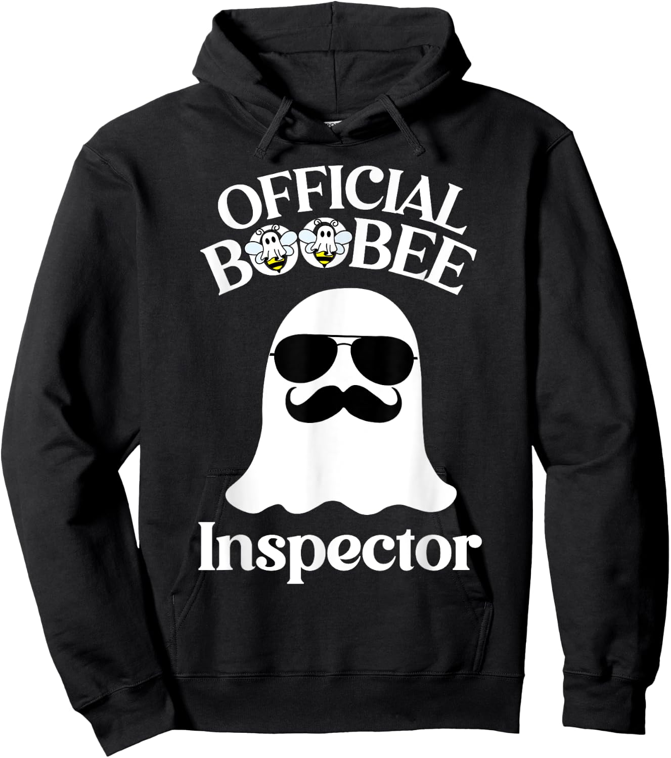 Boo-Bee Inspector Lazy DIY Halloween Costume Funny Ghost Hoodie - Hoodie | Black
