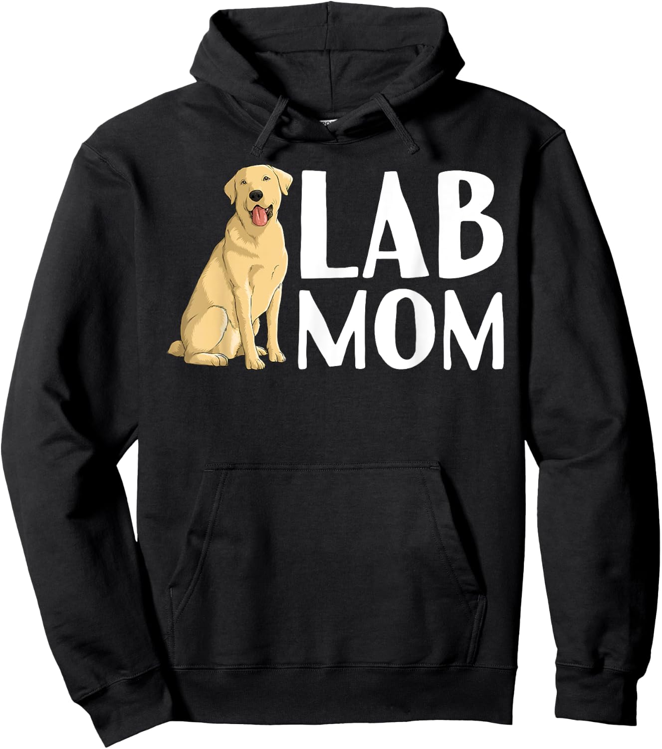 Cute Labrador Art Mom Labrador Retriever Lab Dog Hoodie - Hoodie | Black