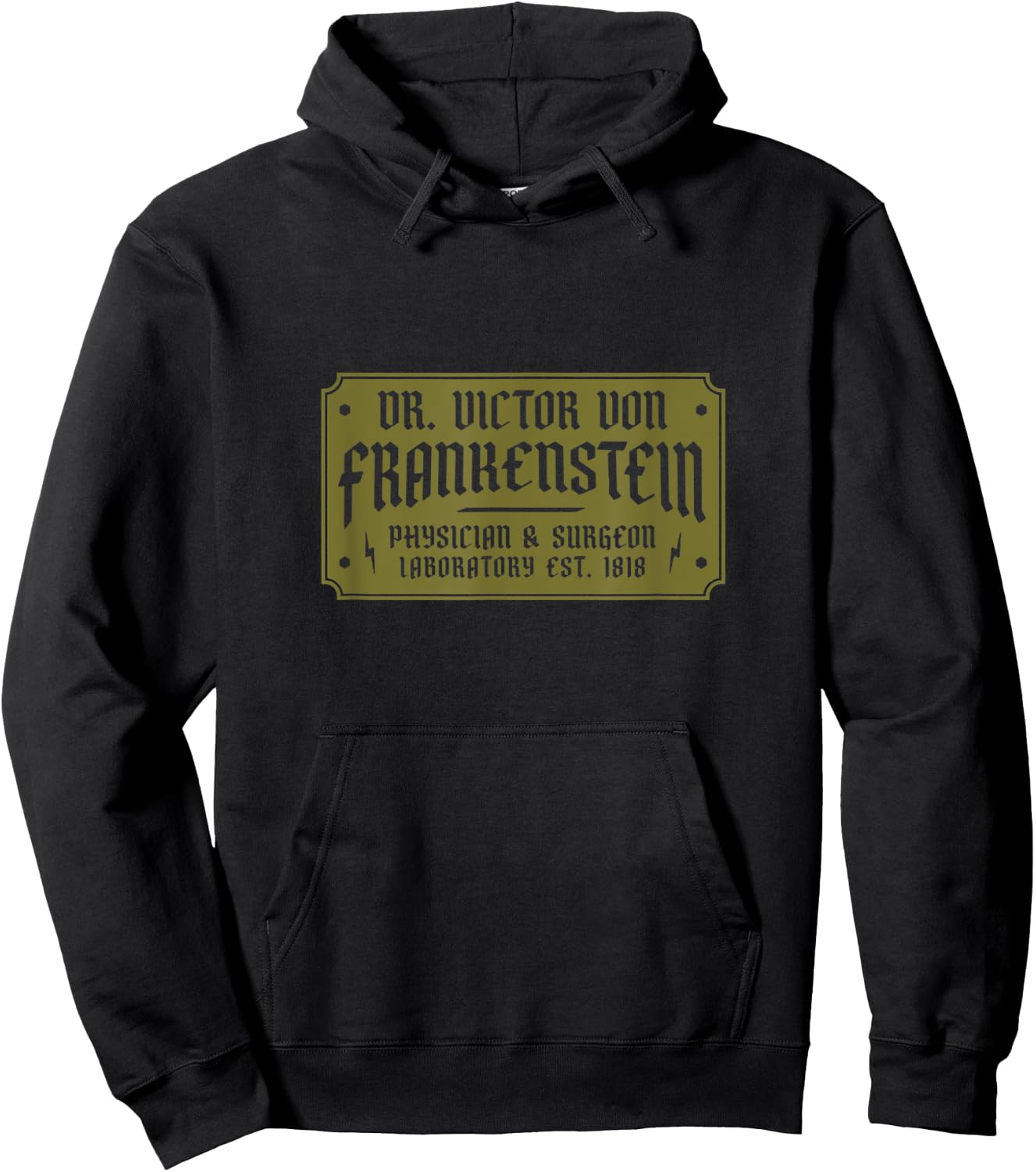 Dr. Victor Von Frankenstein Physician & Surgeon est. 1818 Hoodie - Hoodie | Black