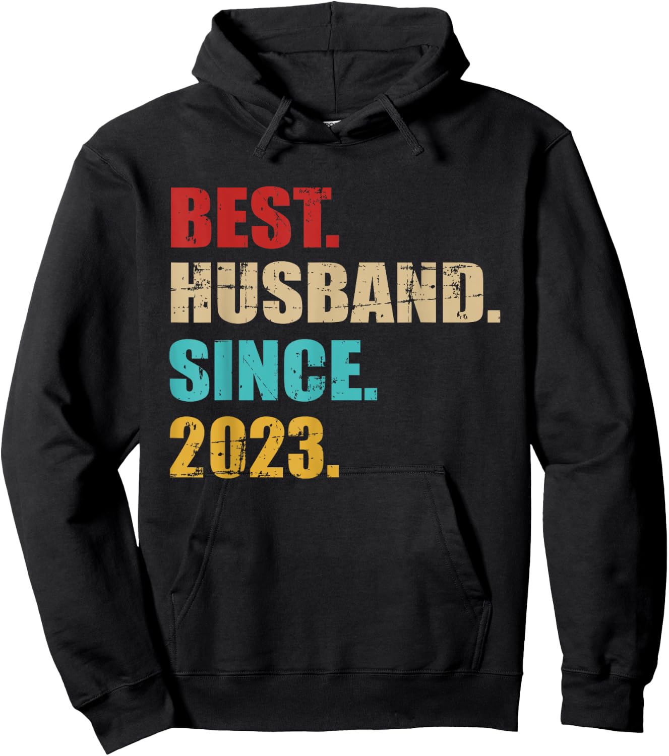 Best husband since 2023 for 2nd wedding anniversary Hoodie - Hoodie | Black