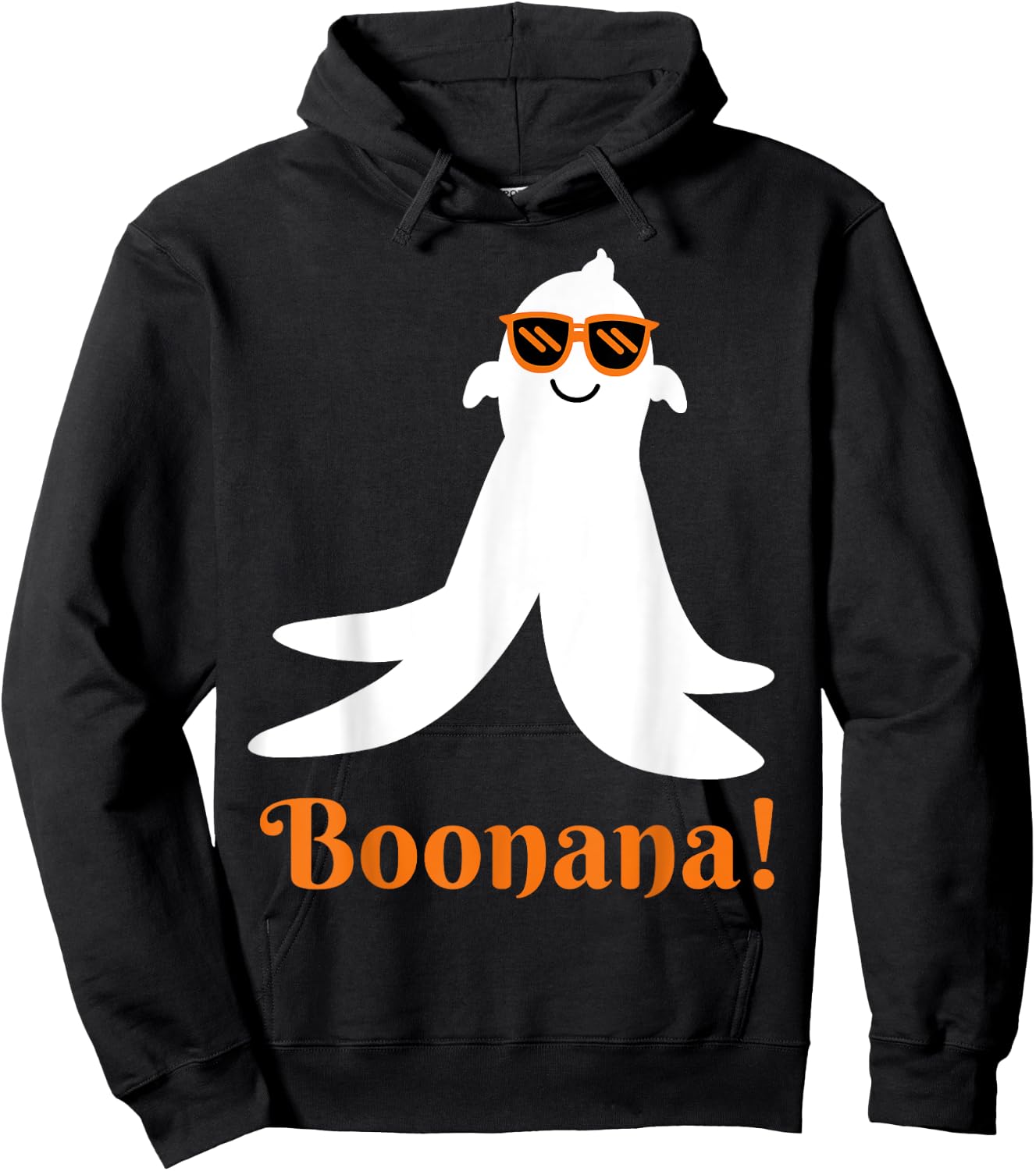 Boonana Boo-Nana Funny Halloween Costume Ghost Banana Puns Hoodie - Hoodie | Black