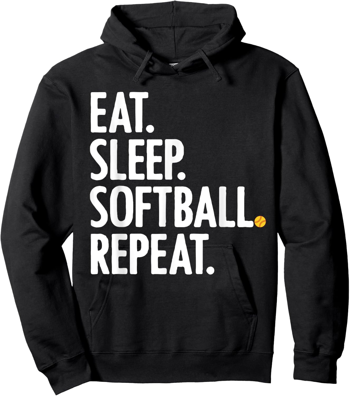 Cool Softball Women Pitcher Catcher Player Eat Sleep Hoodie - Hoodie | Black