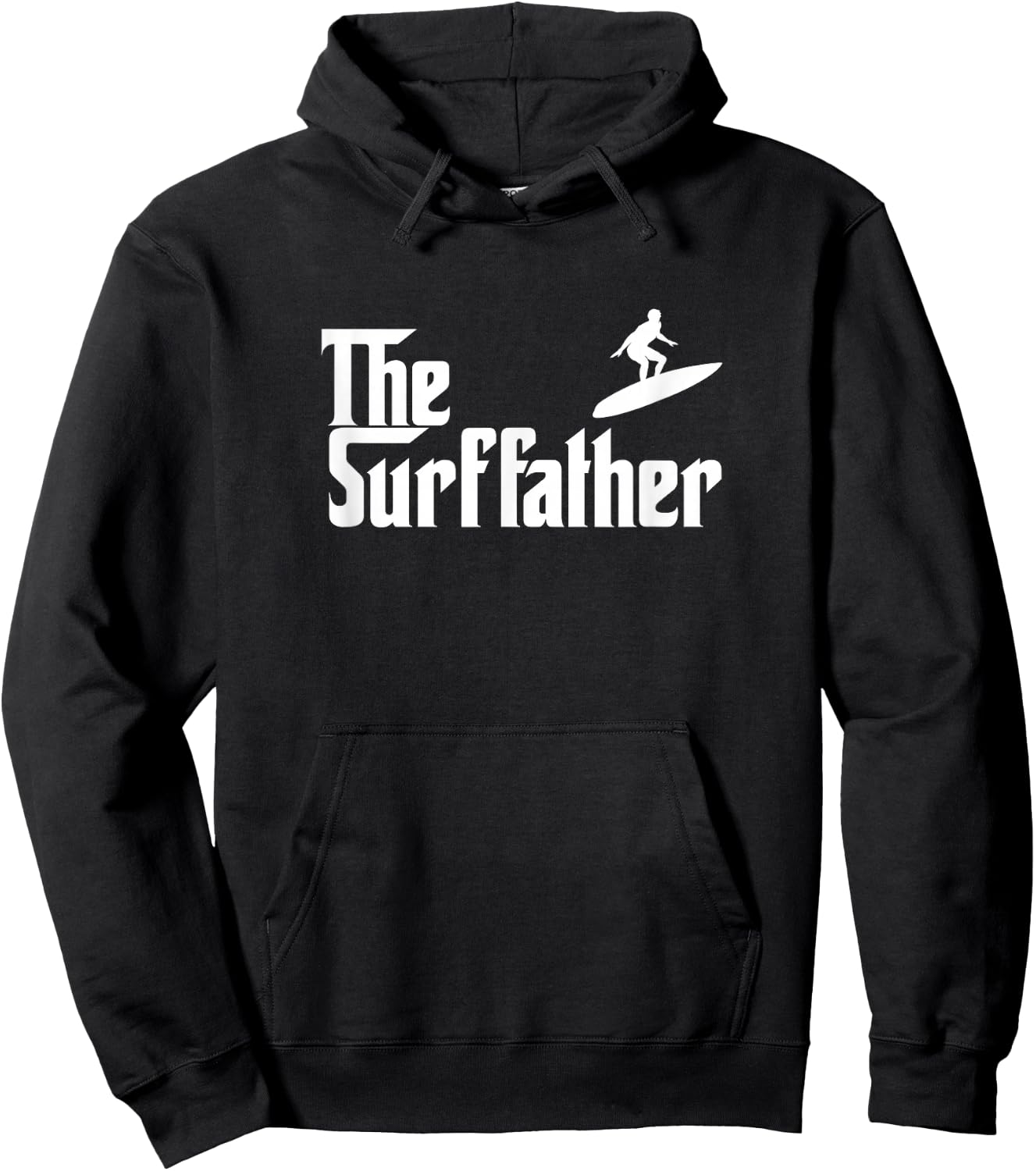 The Surf Father Surfing Dad Funny Gift Hoodie - Hoodie | Black