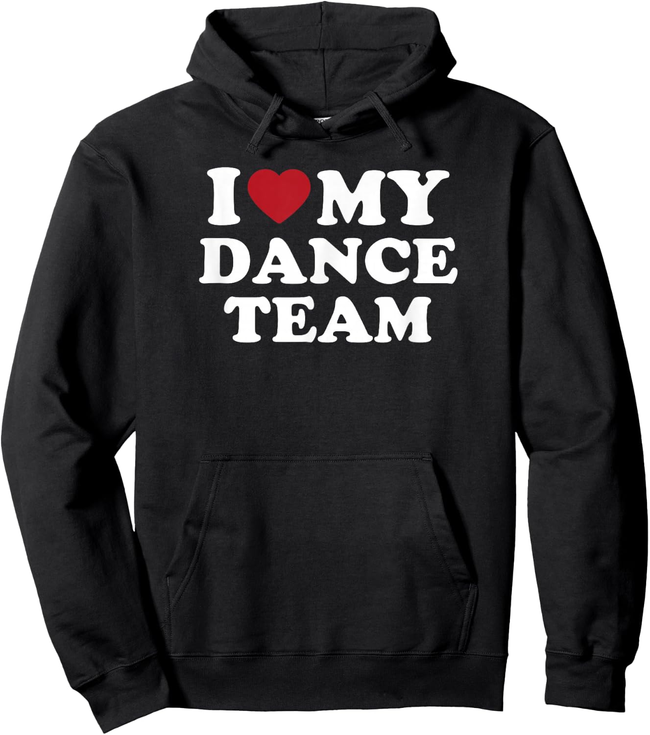 I Love My Dance Team heart dance squad spirit Hoodie - Hoodie | Black