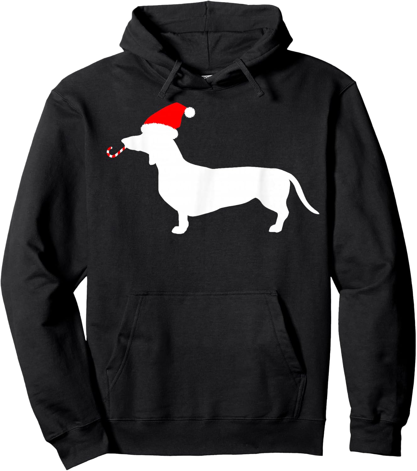 Funny Christmas Dachshund Dog Women Kids Hoodie - Hoodie | Black