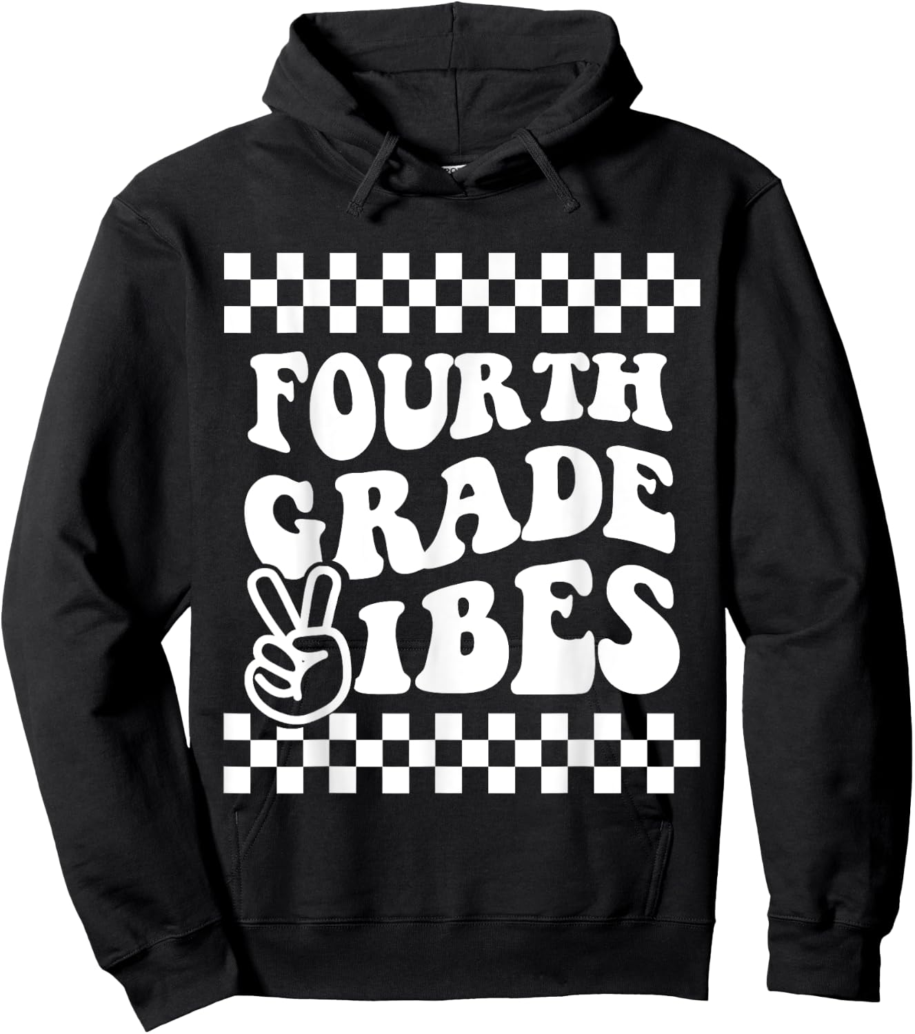 First Day of Fourth Grade Vibes Girls Back to School Boys Hoodie - Hoodie | Black