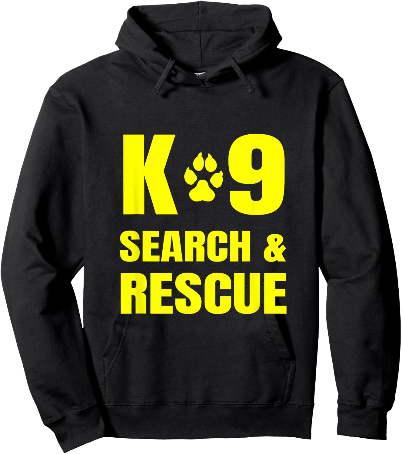 K-9 Search and Rescue Dog Handler Trainer SAR K9 Front Print Hoodie - Hoodie | Black