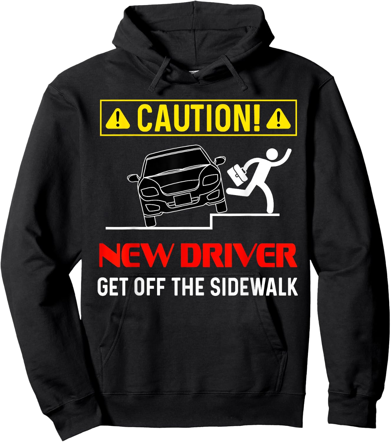 Caution New Driver Funny Student Learner's Permit Licensed Hoodie - Hoodie | Black