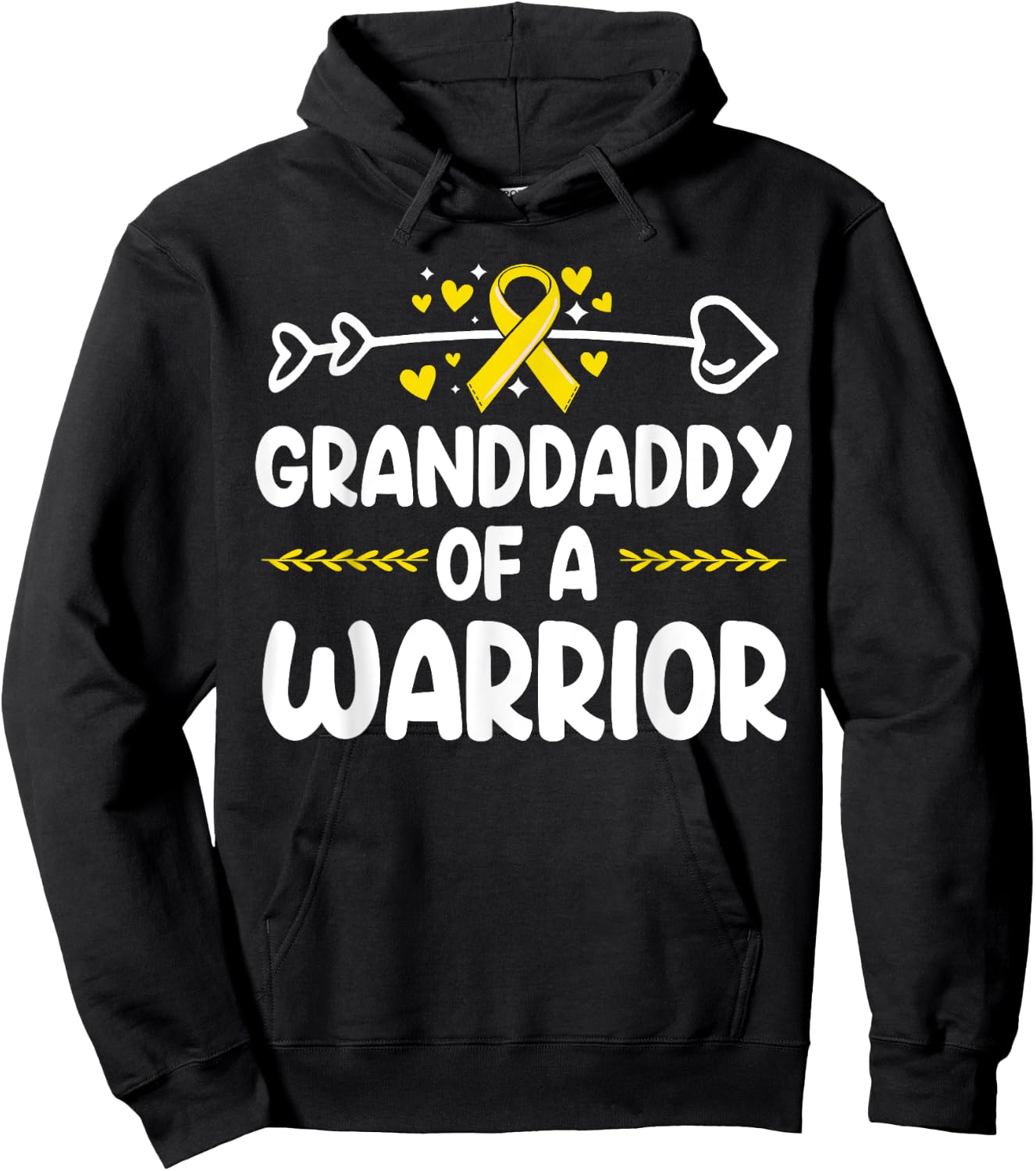 Granddaddy of a Warrior Shirts Bone Cancer Awareness Hoodie - Hoodie | Black
