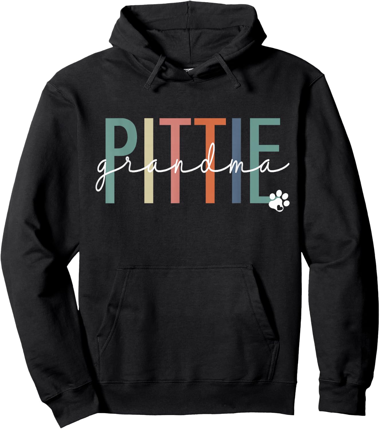 Pittie Grandma Pit Bull Dog Nana Mother's Day Hoodie - Hoodie | Black