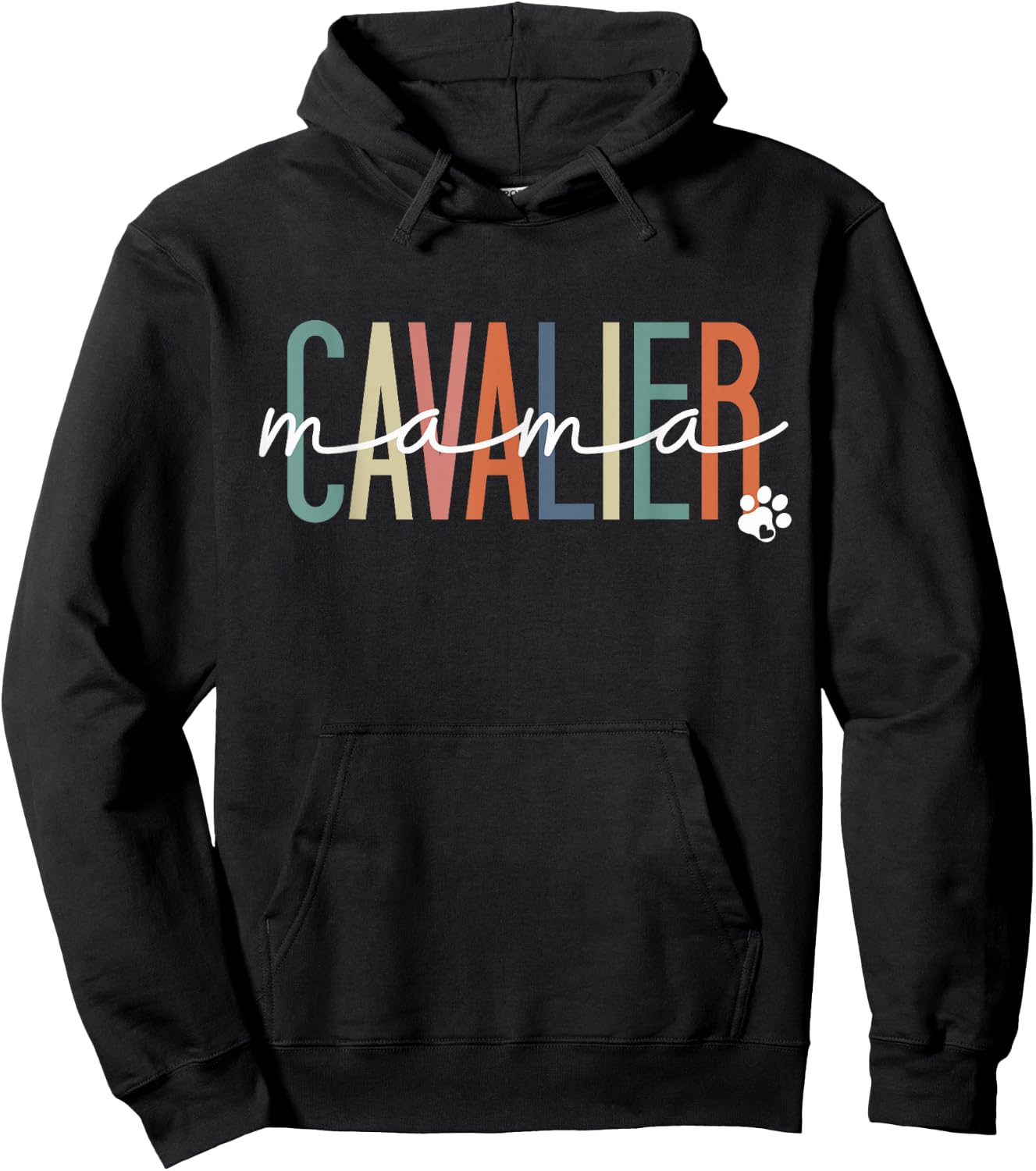 Cavalier Mama Cavalier King Charles Spaniel Mom Mother's Day Hoodie - Hoodie | Black