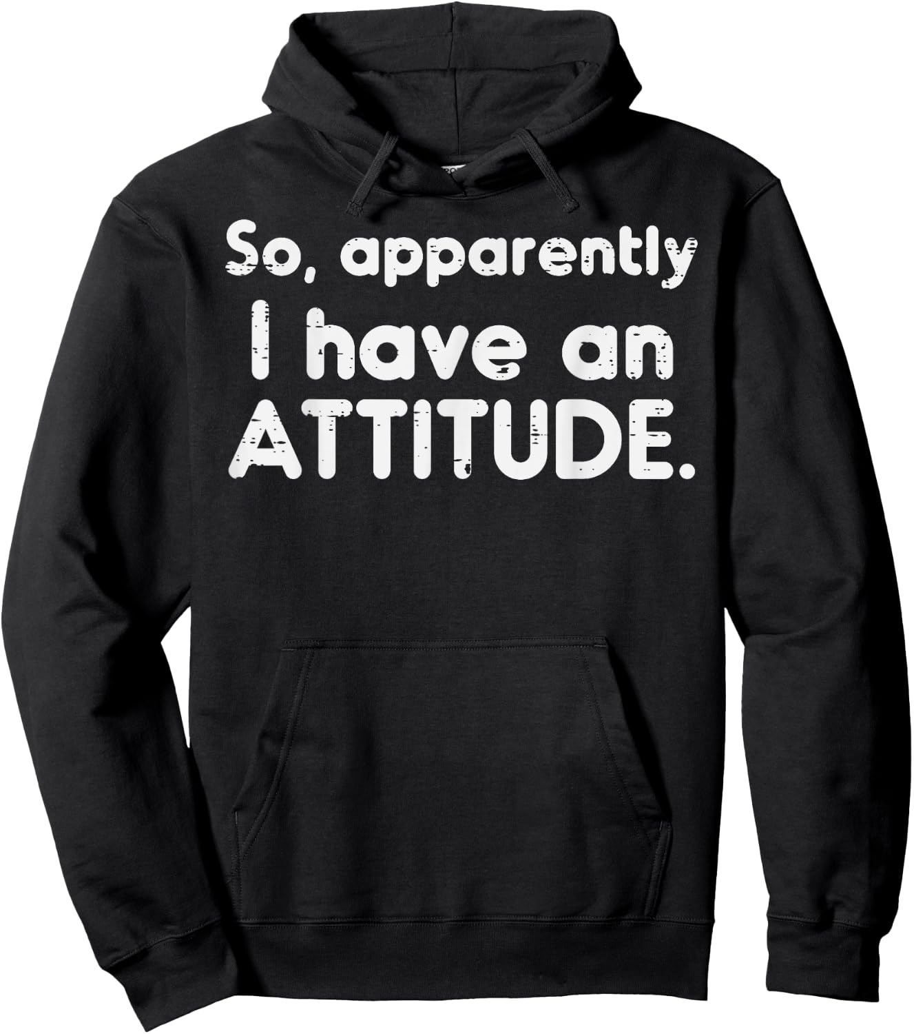 Apparently I Have Attitude Funny Saying Sarcastic Women Men Hoodie - Hoodie | Black