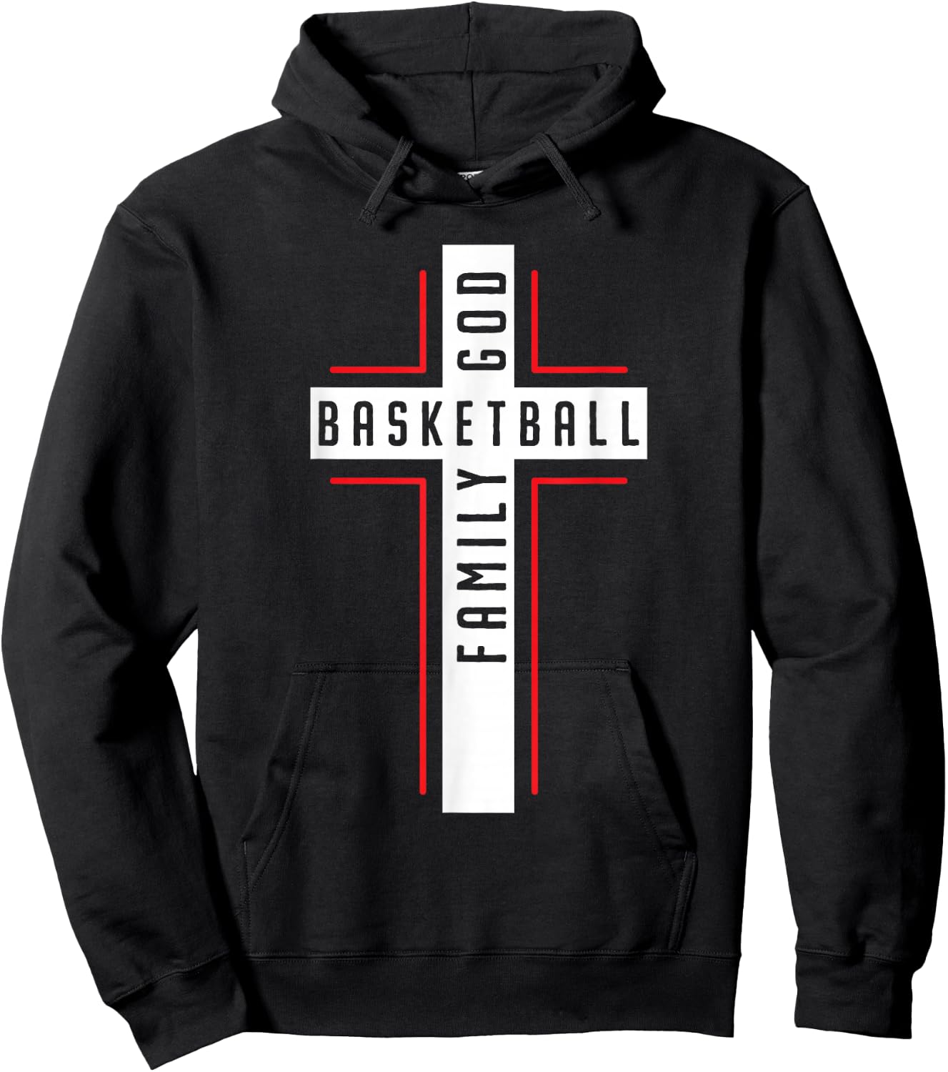 Basketball And Jesus Christ Christian Believer Hooper Hoodie - Hoodie | Black