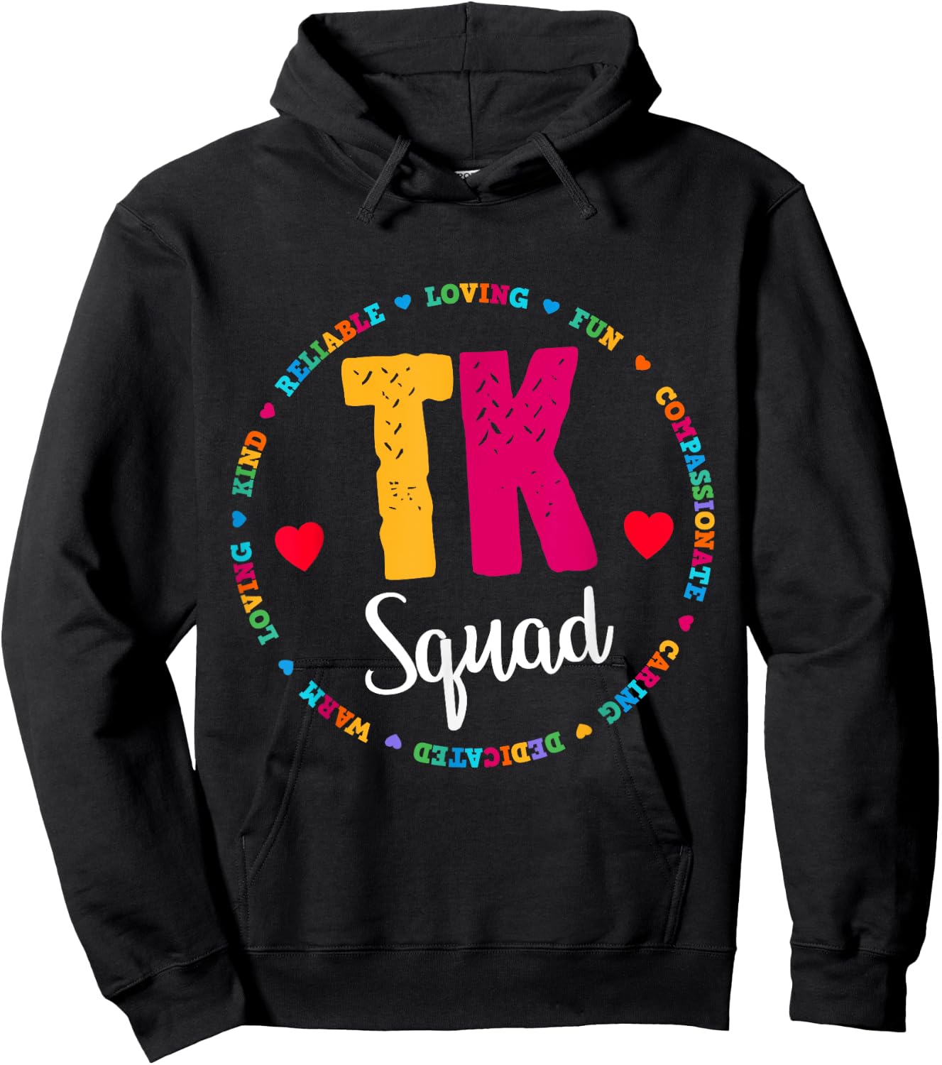 TK Squad - Transitional Kindergarten Teacher Team Crew Hoodie - Hoodie | Black