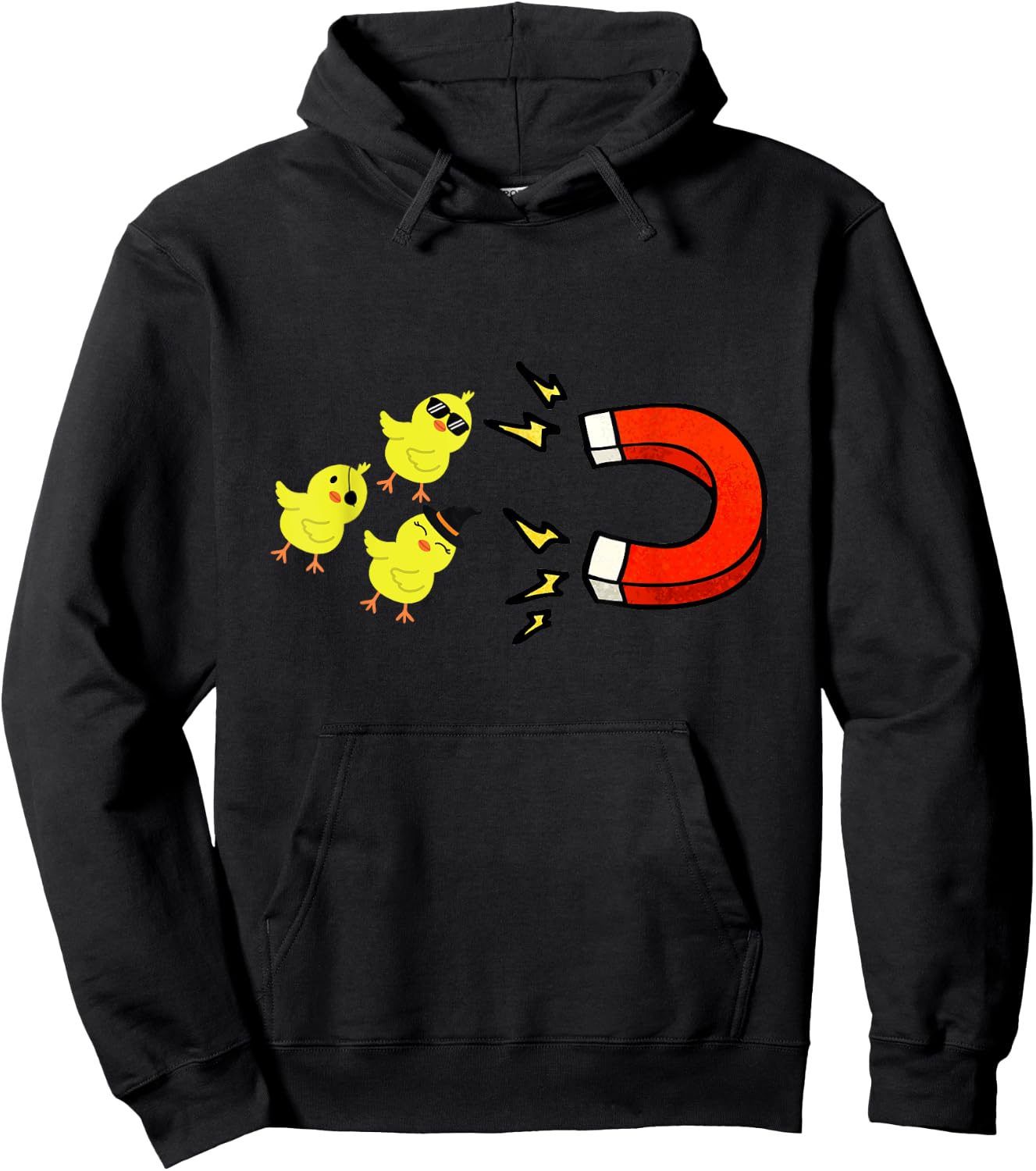 Chicks With Magnet Funny Halloween Chick Magnet Valentine's Hoodie - Hoodie | Black