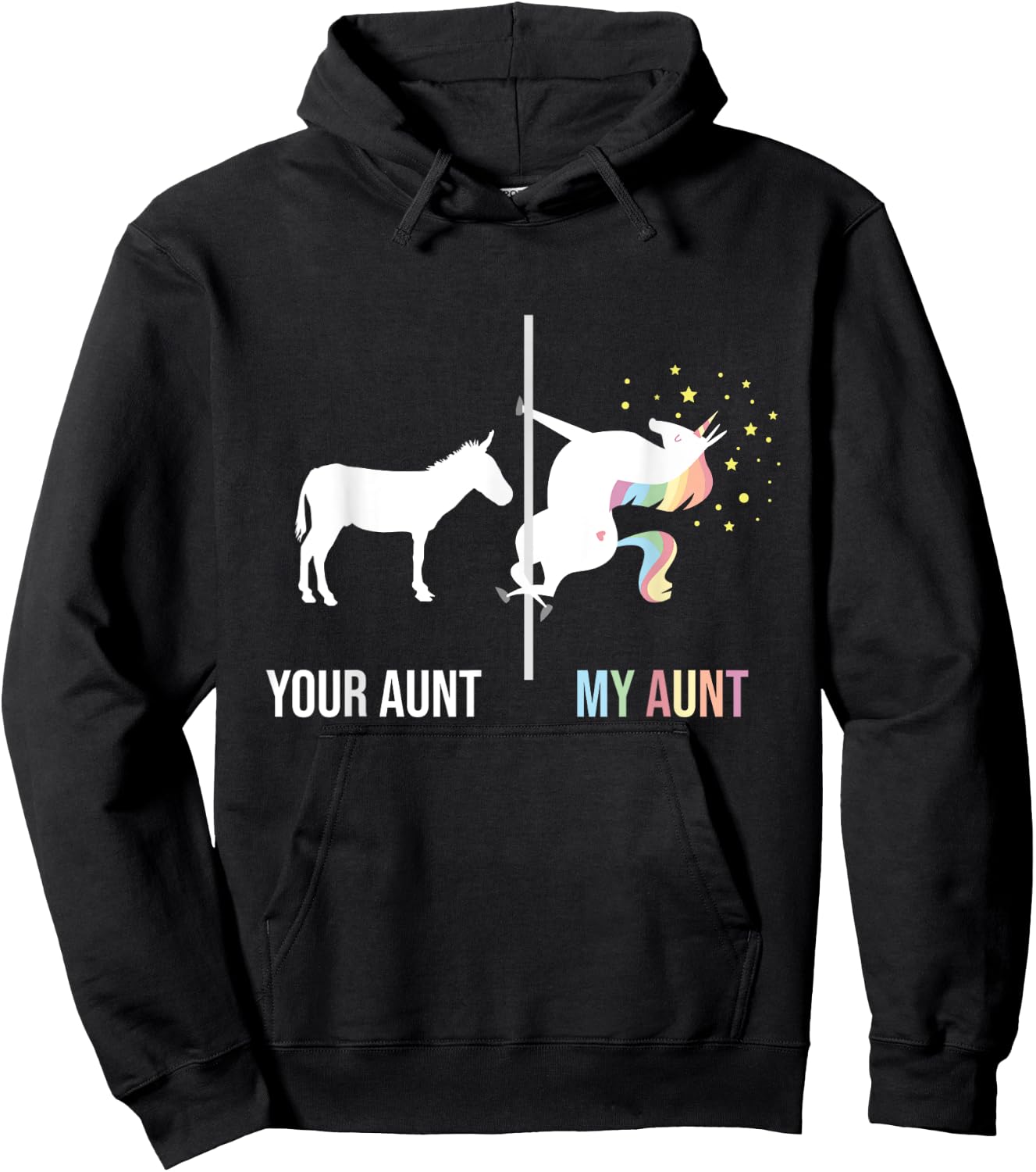 Your Aunt My Aunt - Unicorn Cool Aunty Auntie Niece Nephew Hoodie - Hoodie | Black