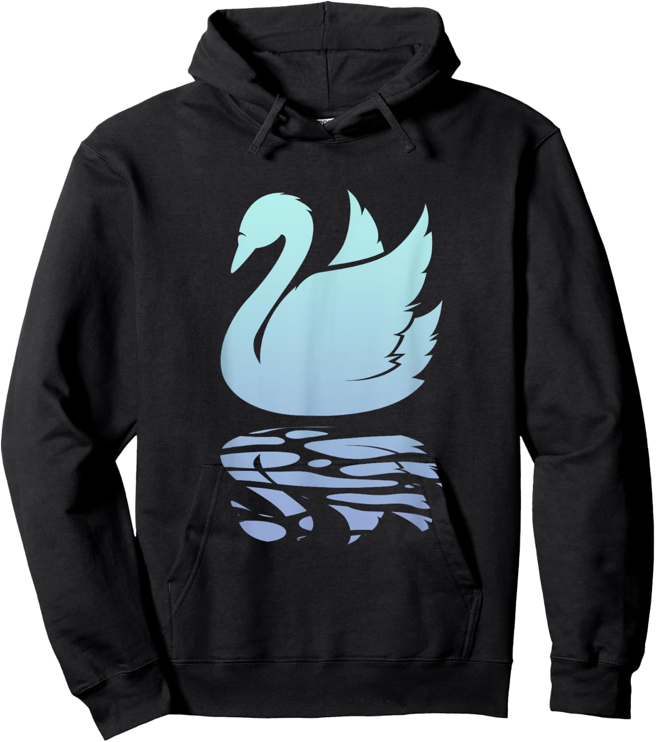 Beautiful Swan On Water | Swans Water Birds Lover Hoodie - Hoodie | Black
