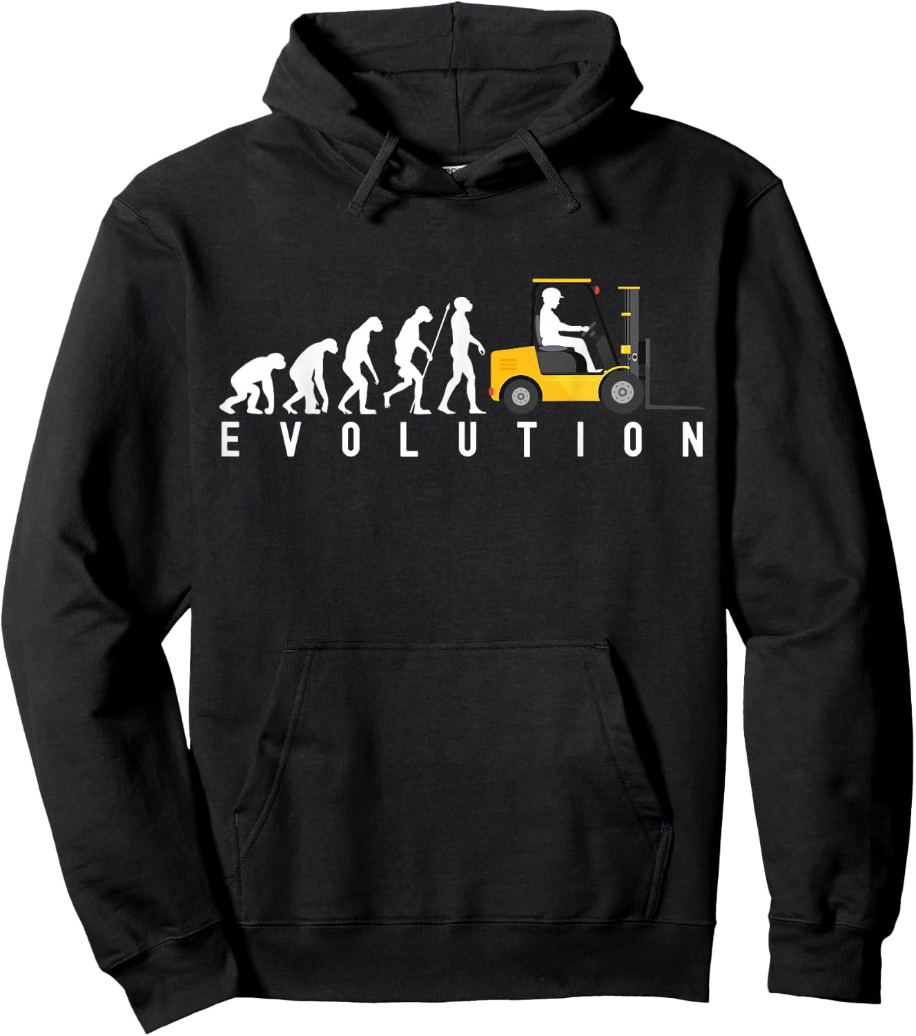 Forklift Driver Evolution Lagerist Funny Saying Gift Hoodie - Hoodie | Black