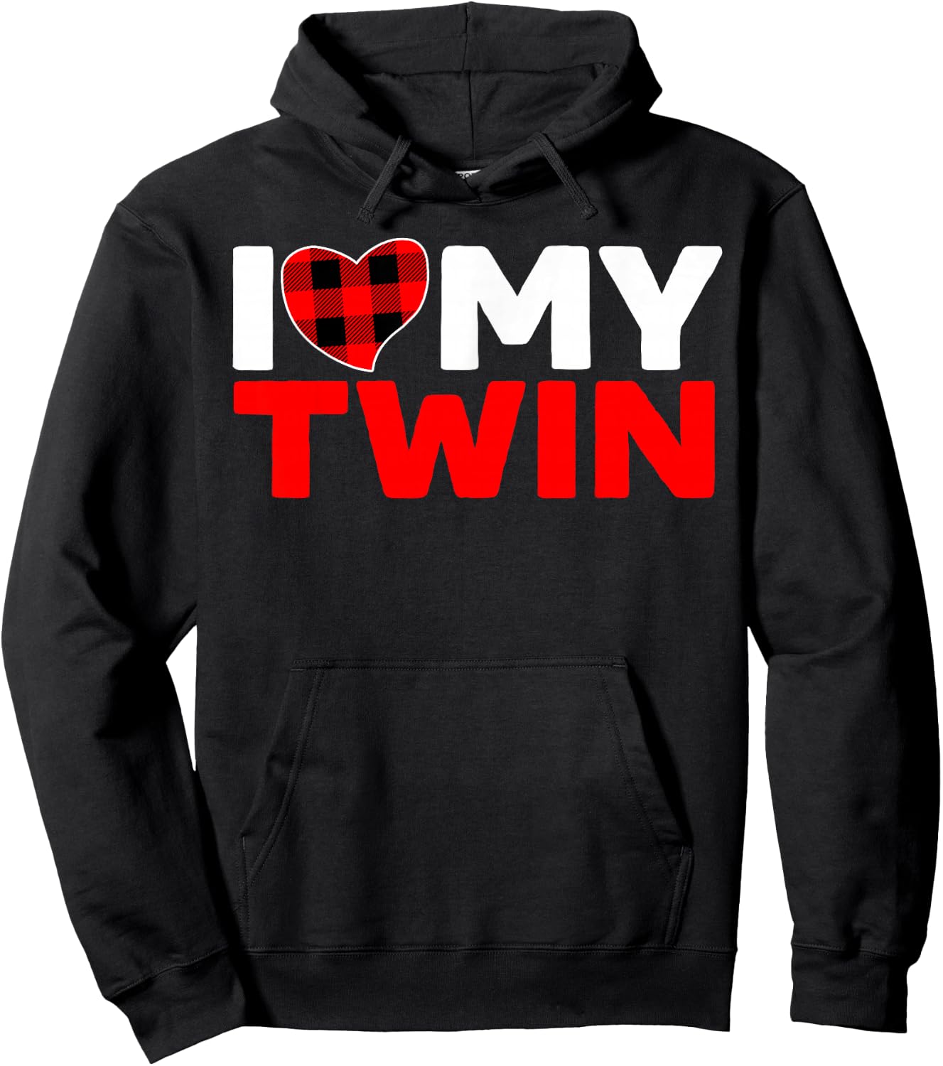 I Love My Twin Twins Sister Brother Matching Hoodie - Hoodie | Black