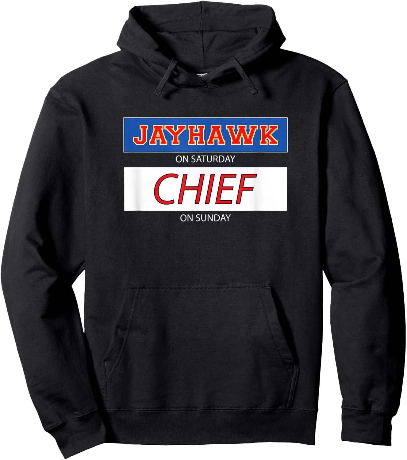Jayhawk on Sunday Chief on Sunday Hoodie - Hoodie | Black