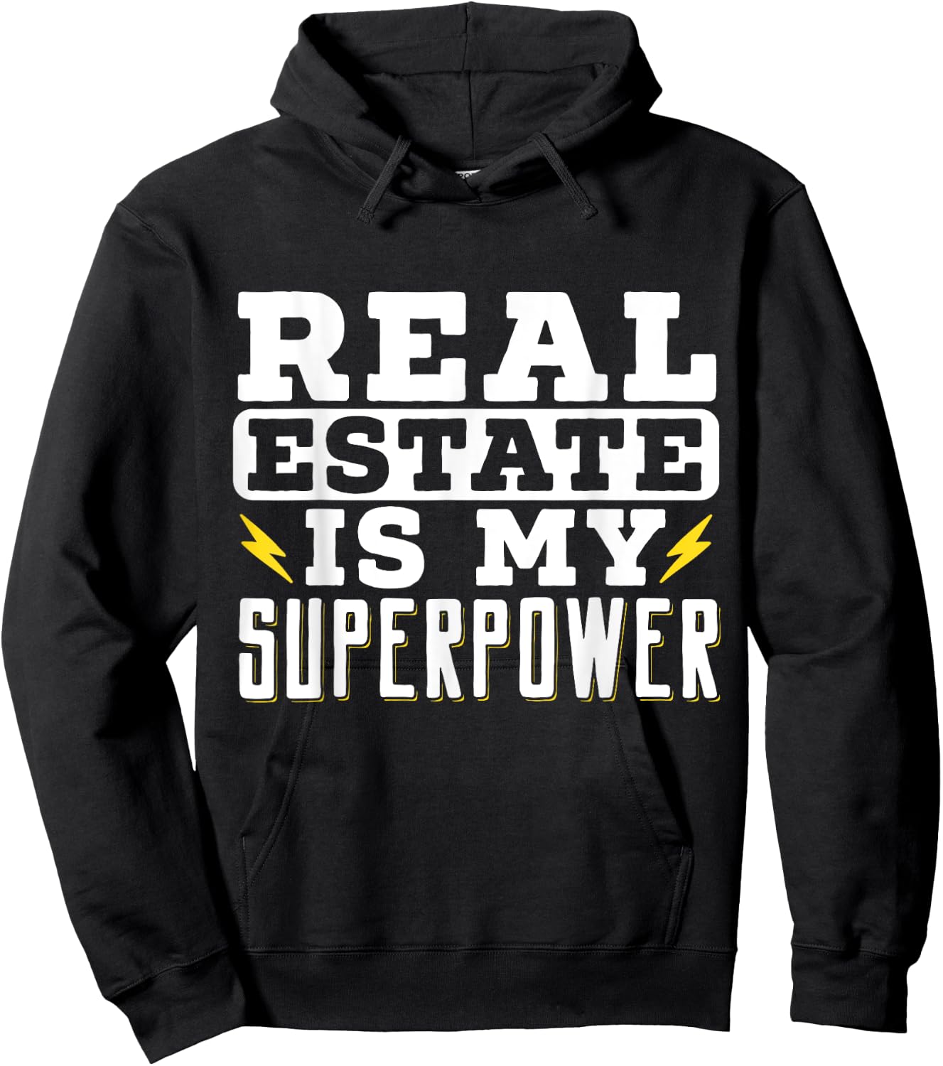 Real Estate Is My Superpower Broker House Seller Agent Hoodie - Hoodie | Black