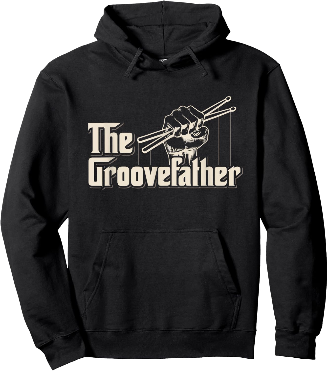 The Groovefather Vintage Drums Drumming - Band Drummer Hoodie - Hoodie | Black