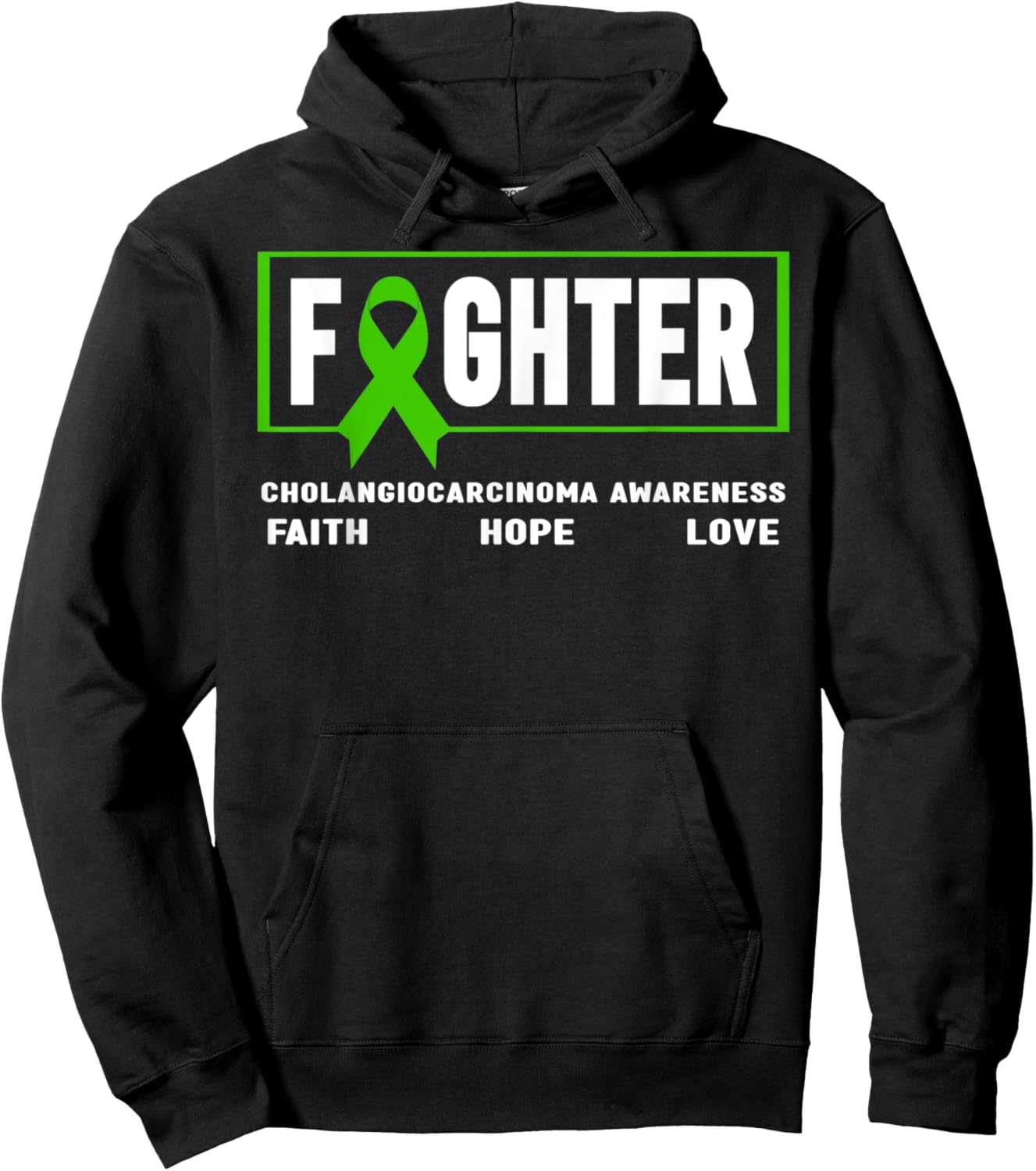Cholangiocarcinoma Fighter - Cholangiocarcinoma Awareness Hoodie - Hoodie | Black