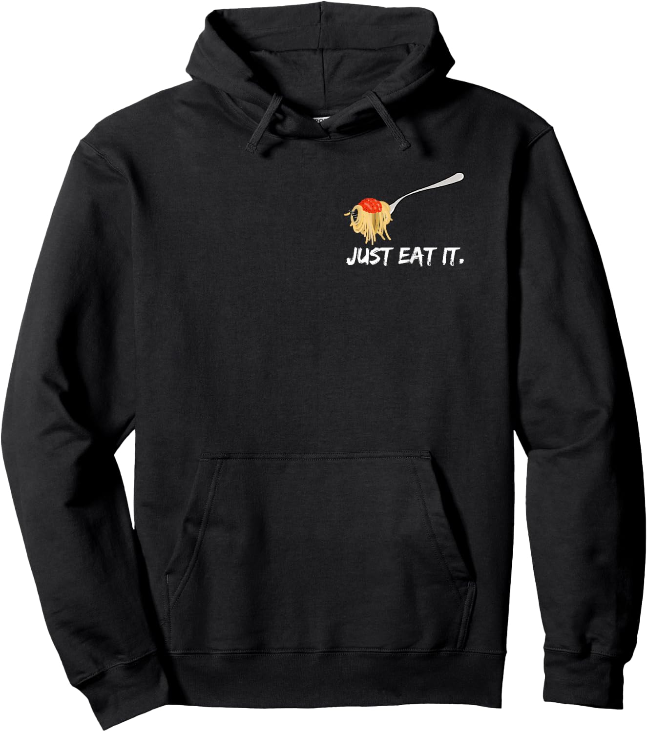 I love spaghetti with tomato sauce - pasta lover fork noods Hoodie - Hoodie | Black