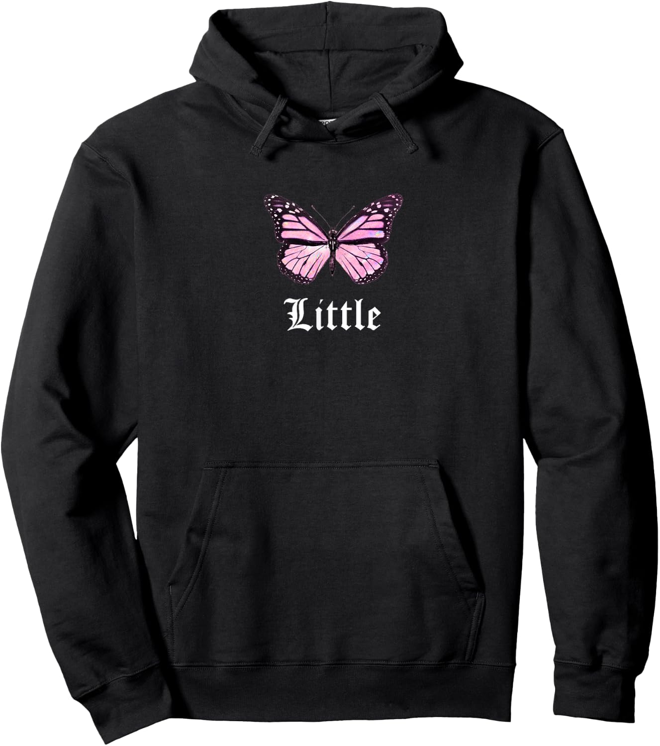 Sorority Big/ Little Sorority Reveal Butterfly Cute Little Hoodie - Hoodie | Black