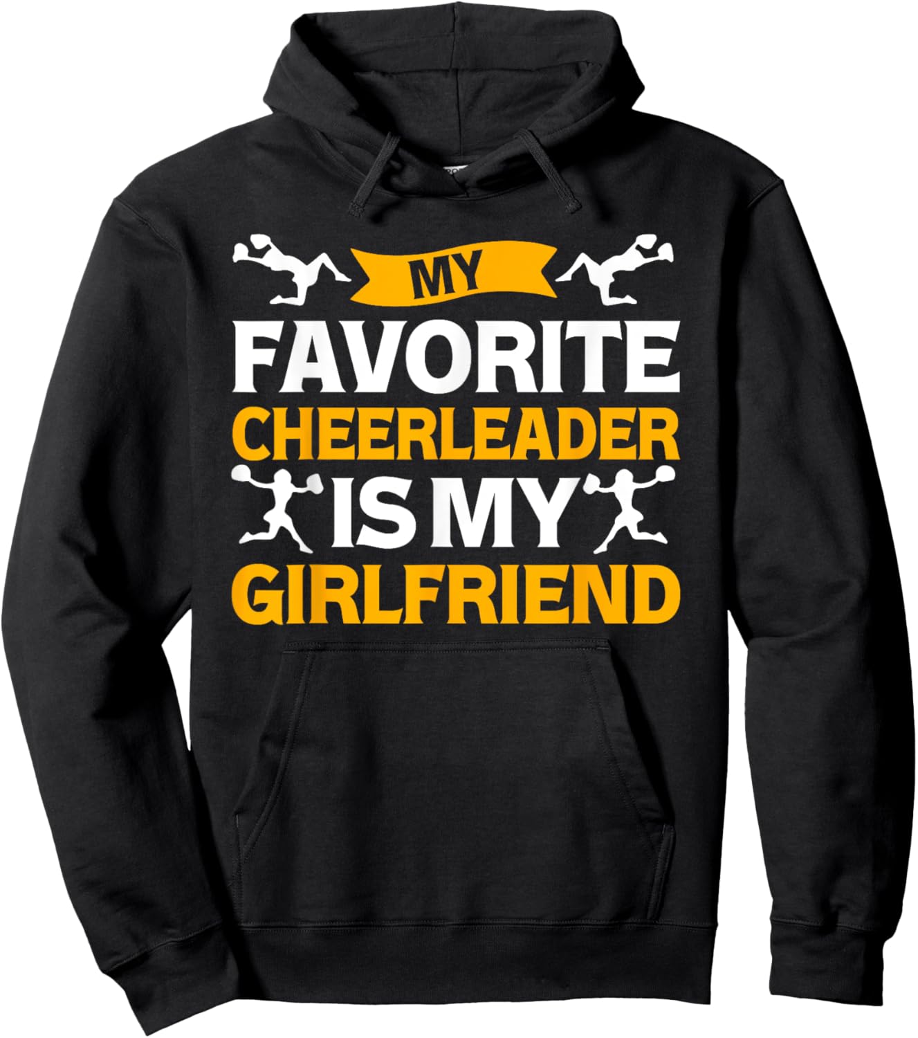 My Favorite Cheerleader Is My Girlfriend Cheer Boyfriend Hoodie - Hoodie | Black