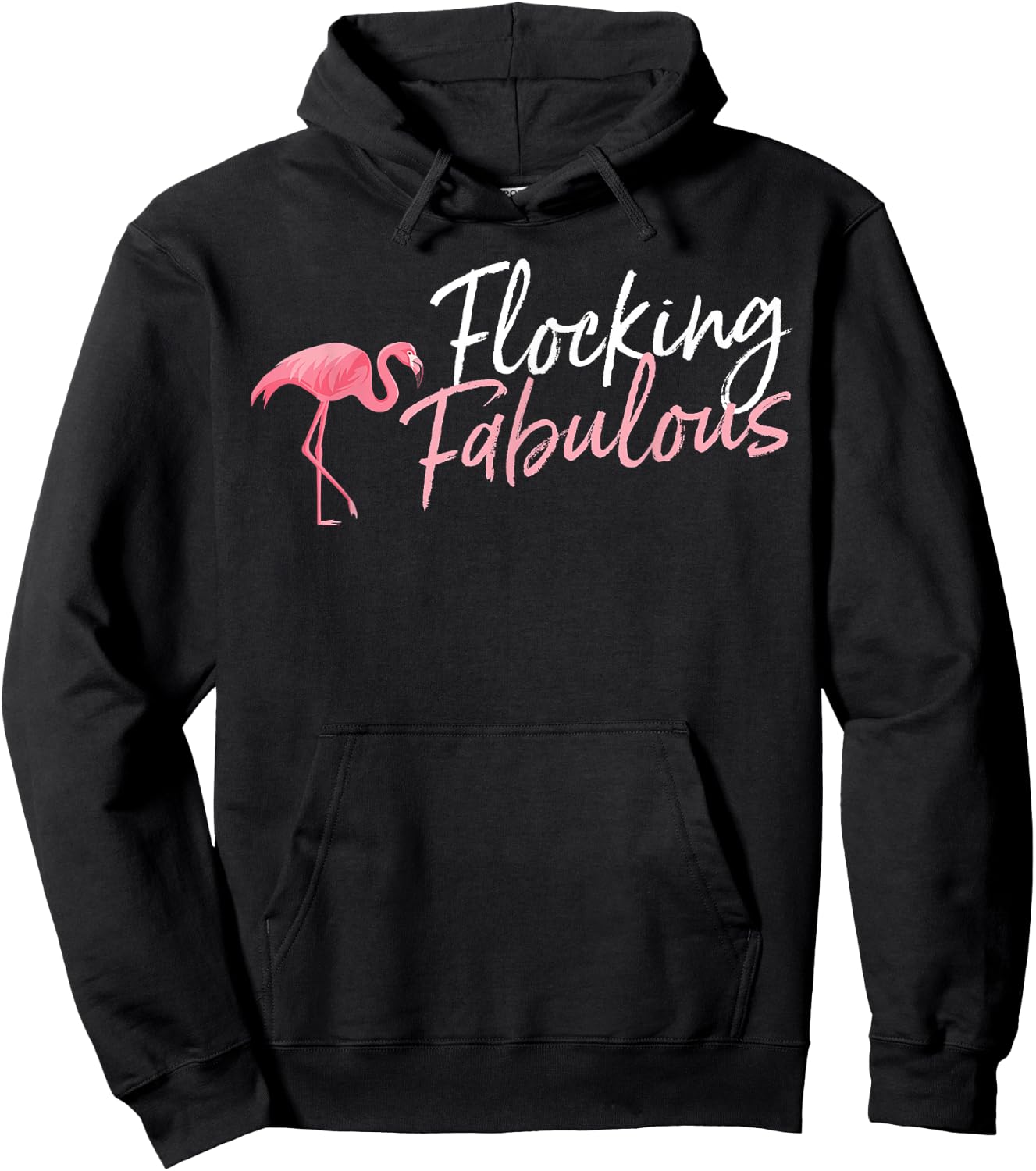 Flamingo Flocking Fabulous Hoodie - Hoodie | Black