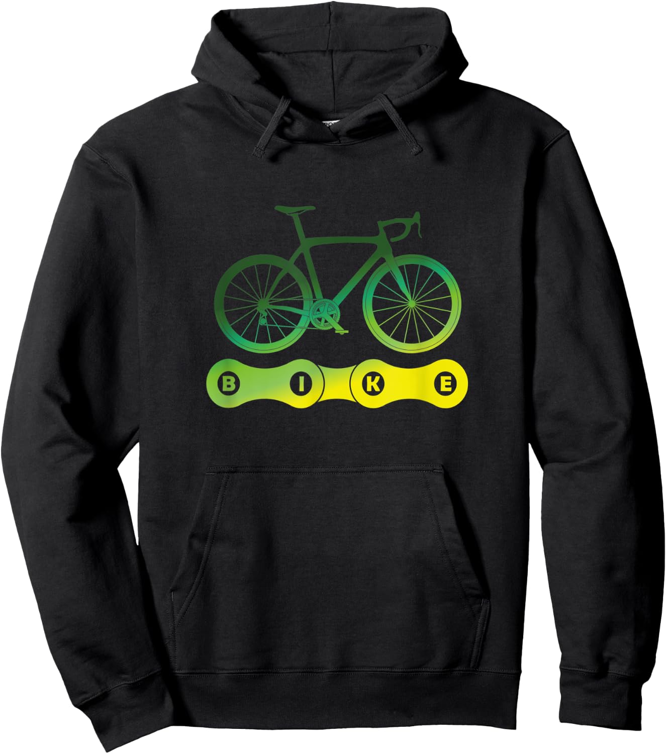 Bike And Chain Road Bike Cycling Hoodie - Hoodie | Black