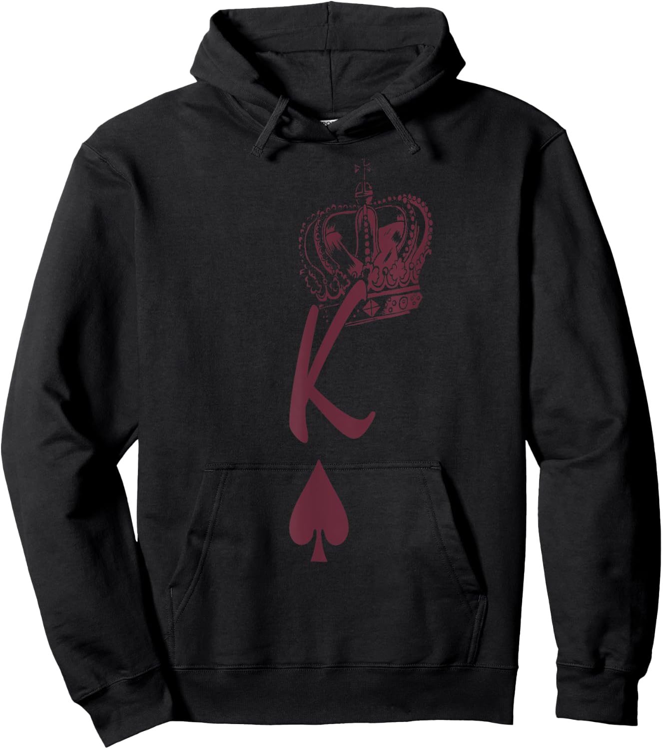King of Hearts Poker Players, King of Hearts Men Valentine's Hoodie - Hoodie | Black