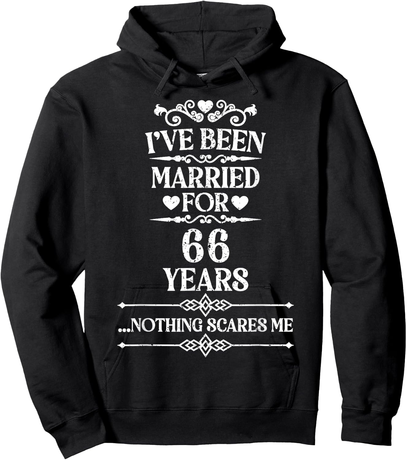I've Been Married 66 years funny 66th Wedding anniversary Hoodie - Hoodie | Black