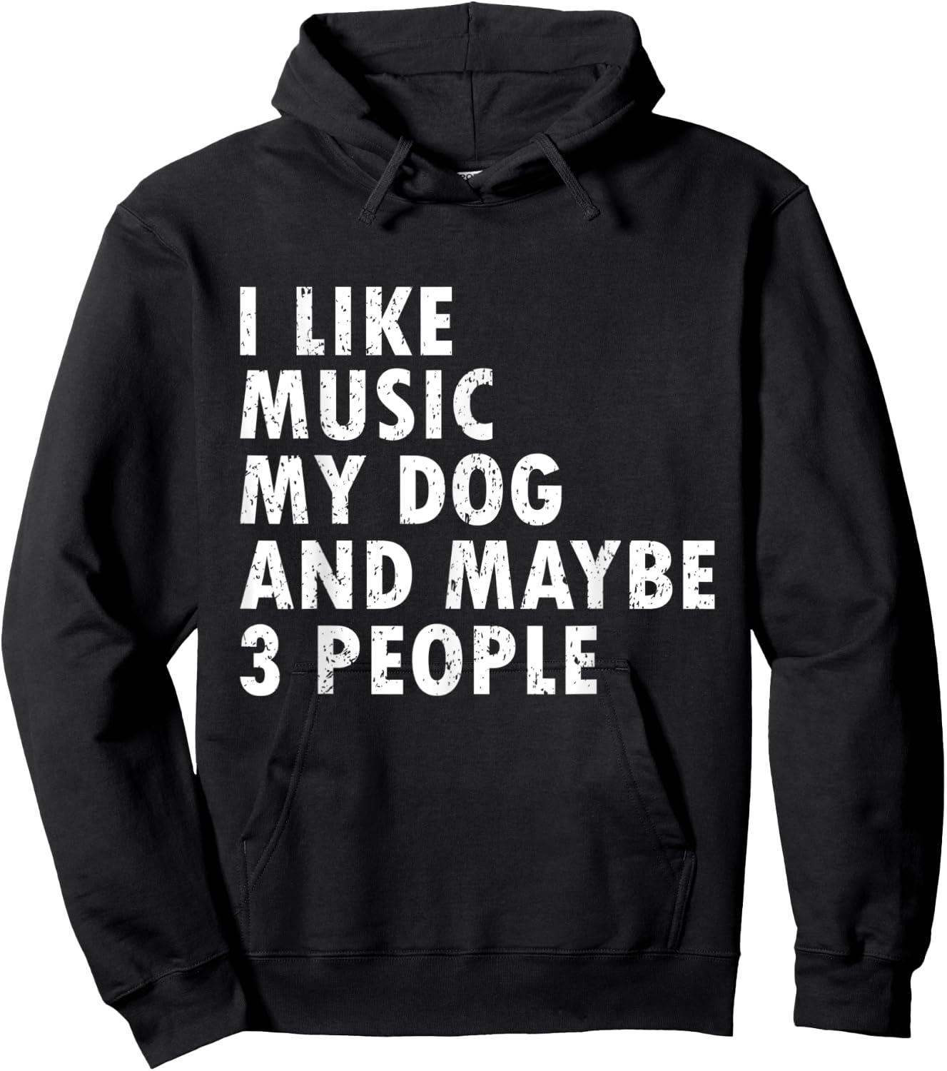 I Like Music My Dog Funny Music Lover Dog Lover Music & Dogs Women Kids Hoodie - Hoodie | Black