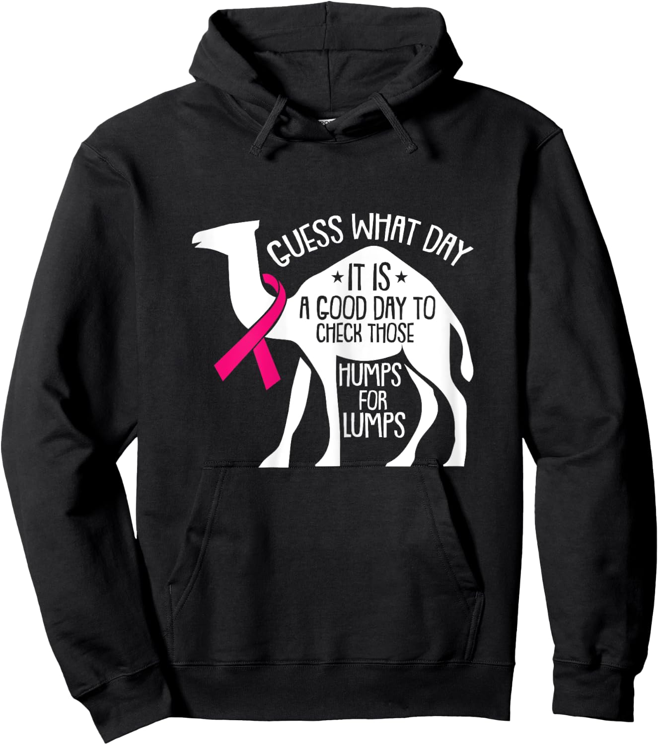 Check Those Humps Lumps Breast Cancer Awareness Warrior Hoodie - Hoodie | Black