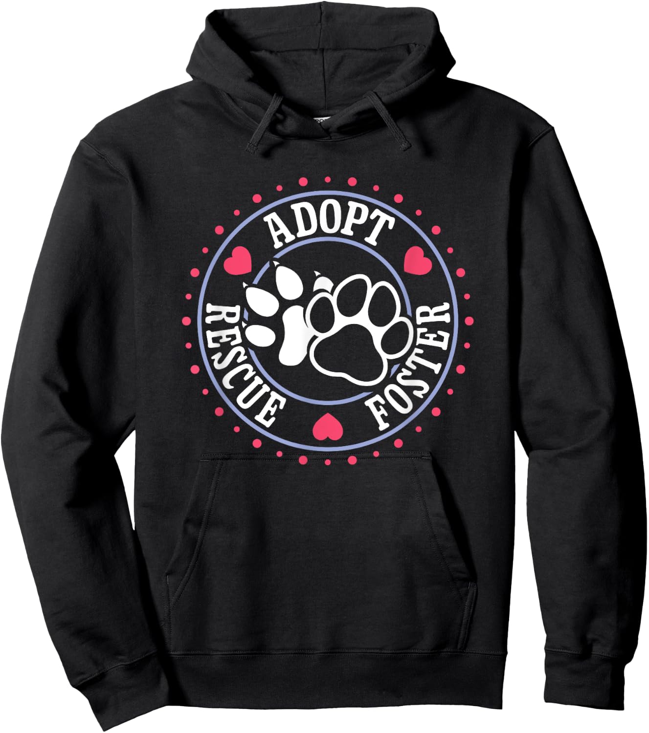 Foster Animal Rescue Pet Fostering Rescue Foster Adopt Hoodie - Hoodie | Black