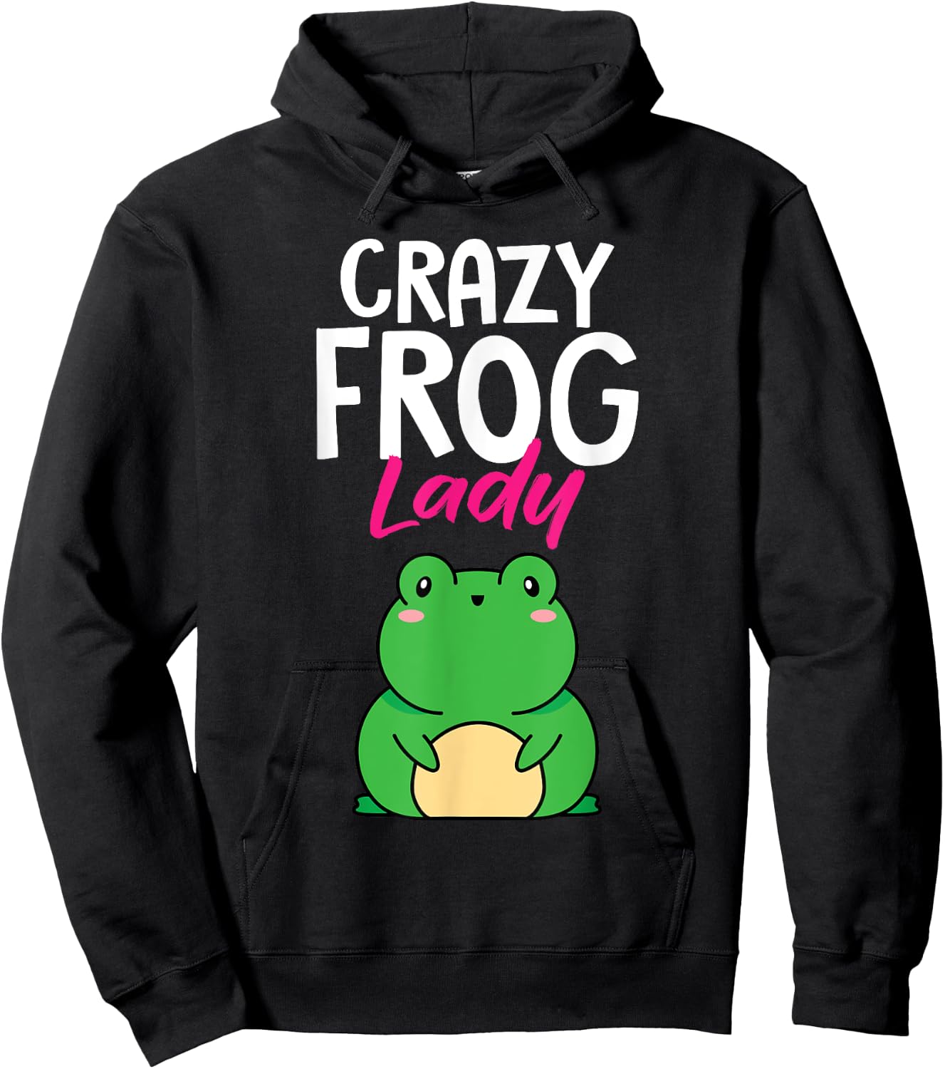 Funny Crazy Frog Lady Women Amphibian Herpetologist Hoodie - Hoodie | Black