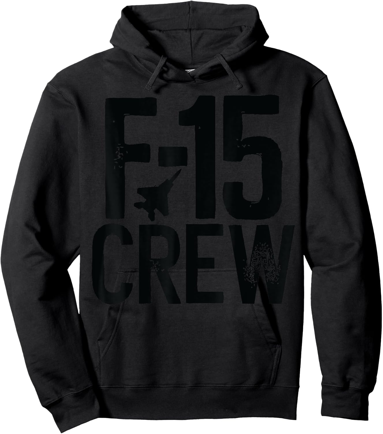 Eagle F-15 silhouette Jet Fighter Crew and Team Fighter jet Hoodie - Hoodie | Black