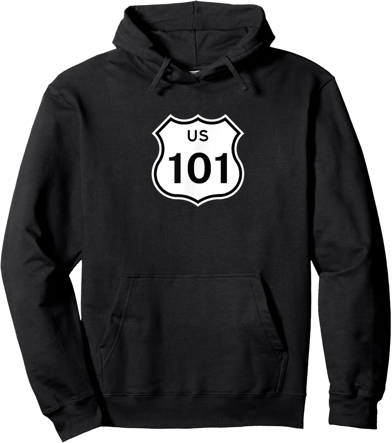 Highway Sign - US Route 101 Hoodie - Hoodie | Black