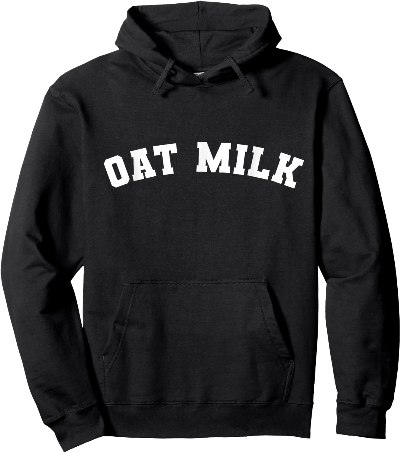 Oat Milk Favorite Coffee Drink College Varsity Style Font Hoodie - Hoodie | Black