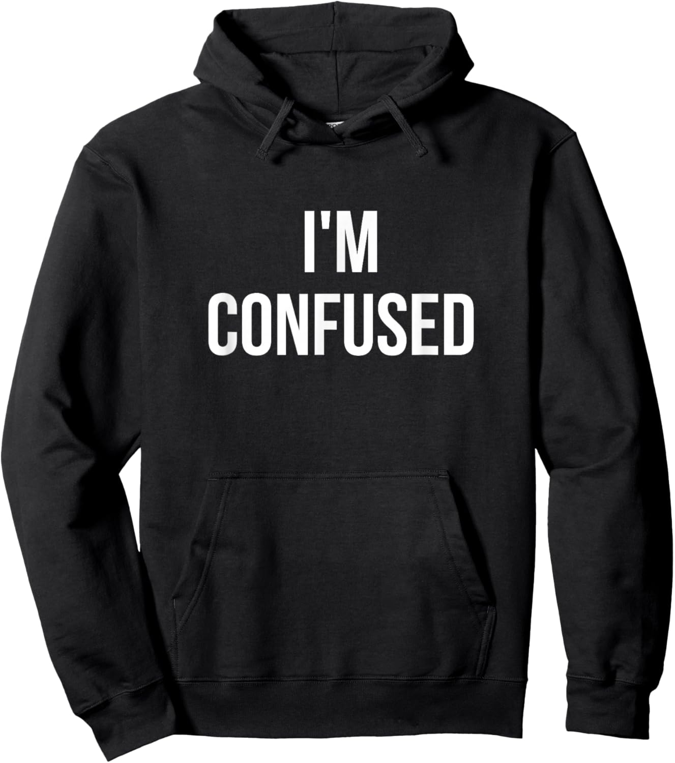 I'm Confused Black -Adults Regular Fit Hoodie - Hoodie | Black